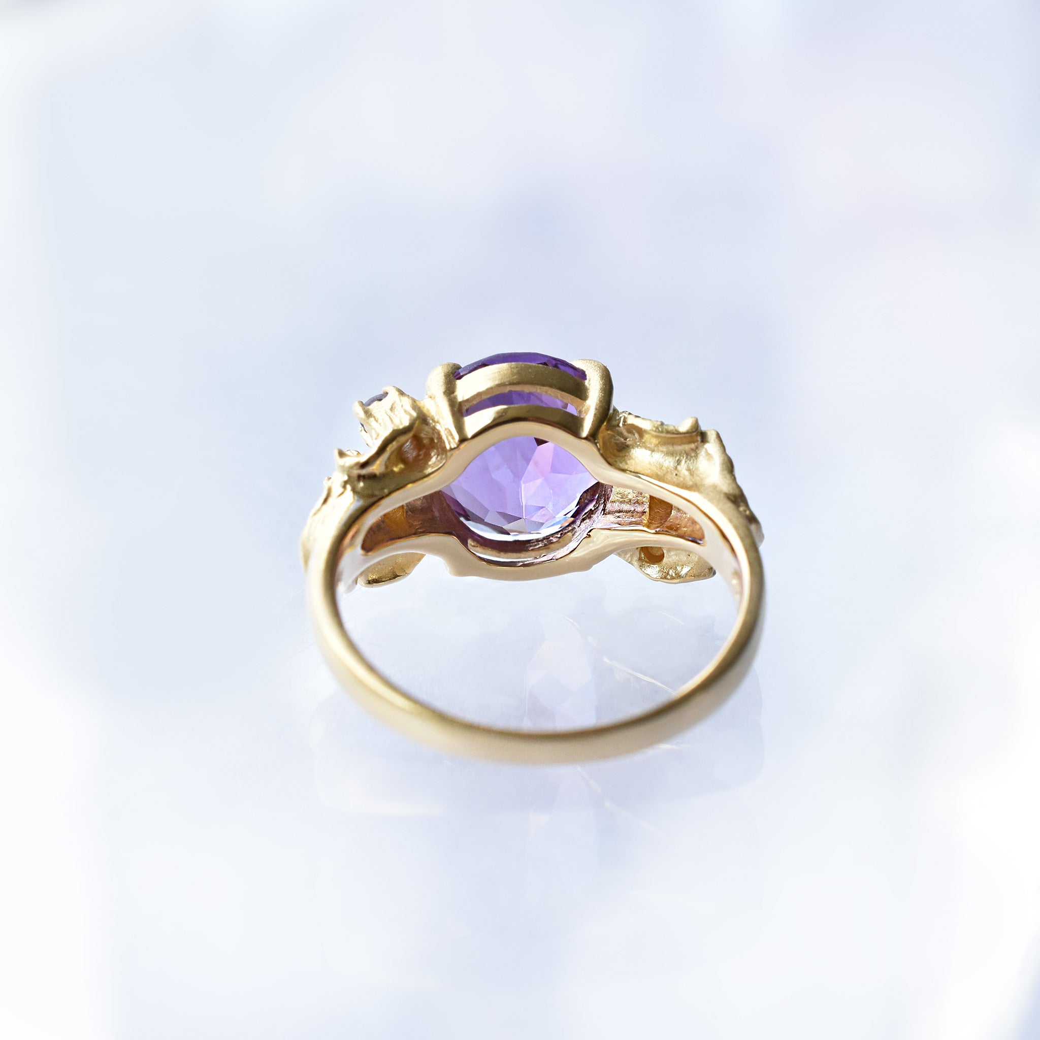 アメシスト/ペリドット シルバーリング(ブドウモチーフ)《25V03801》