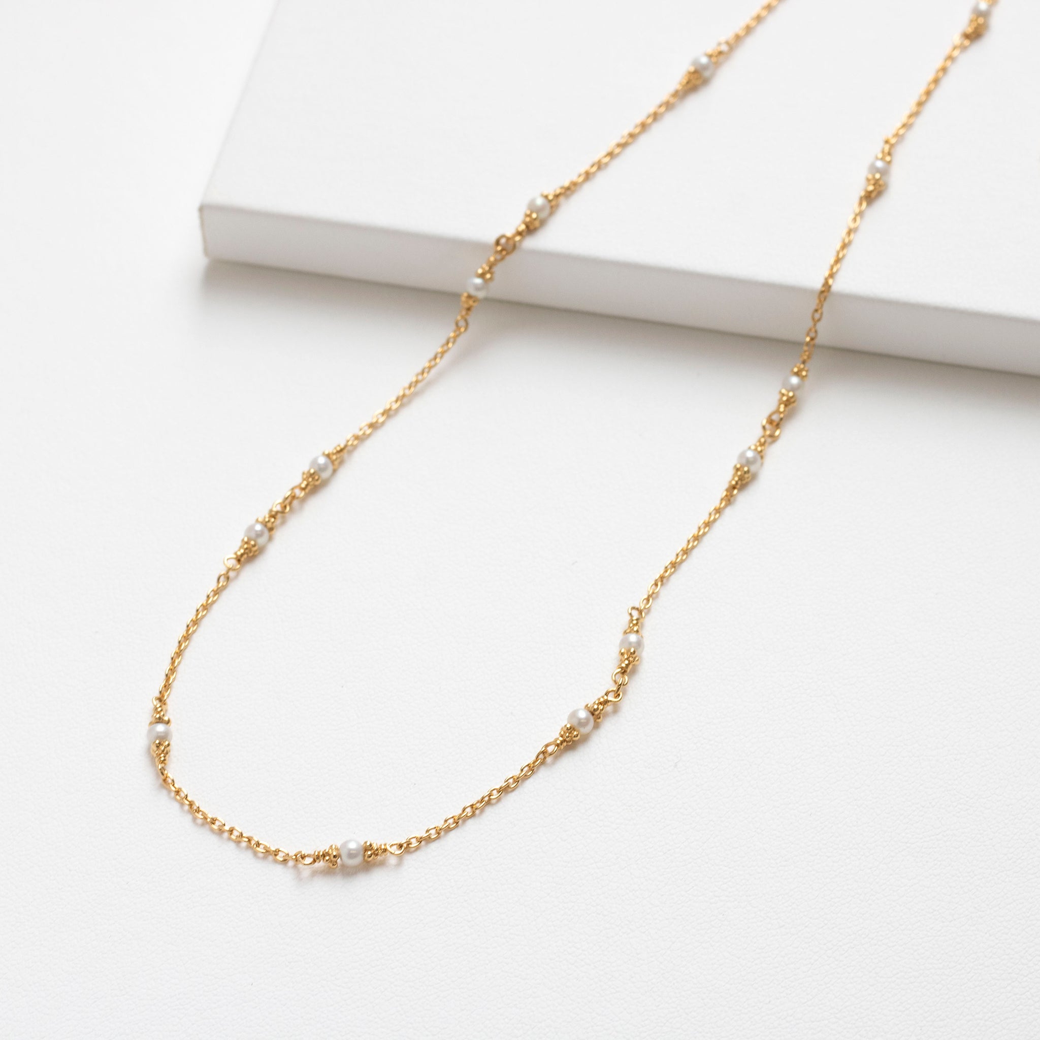 パール シルバーネックレス(淡水真珠/ロング/60cm/6月誕生石)《25V03808》