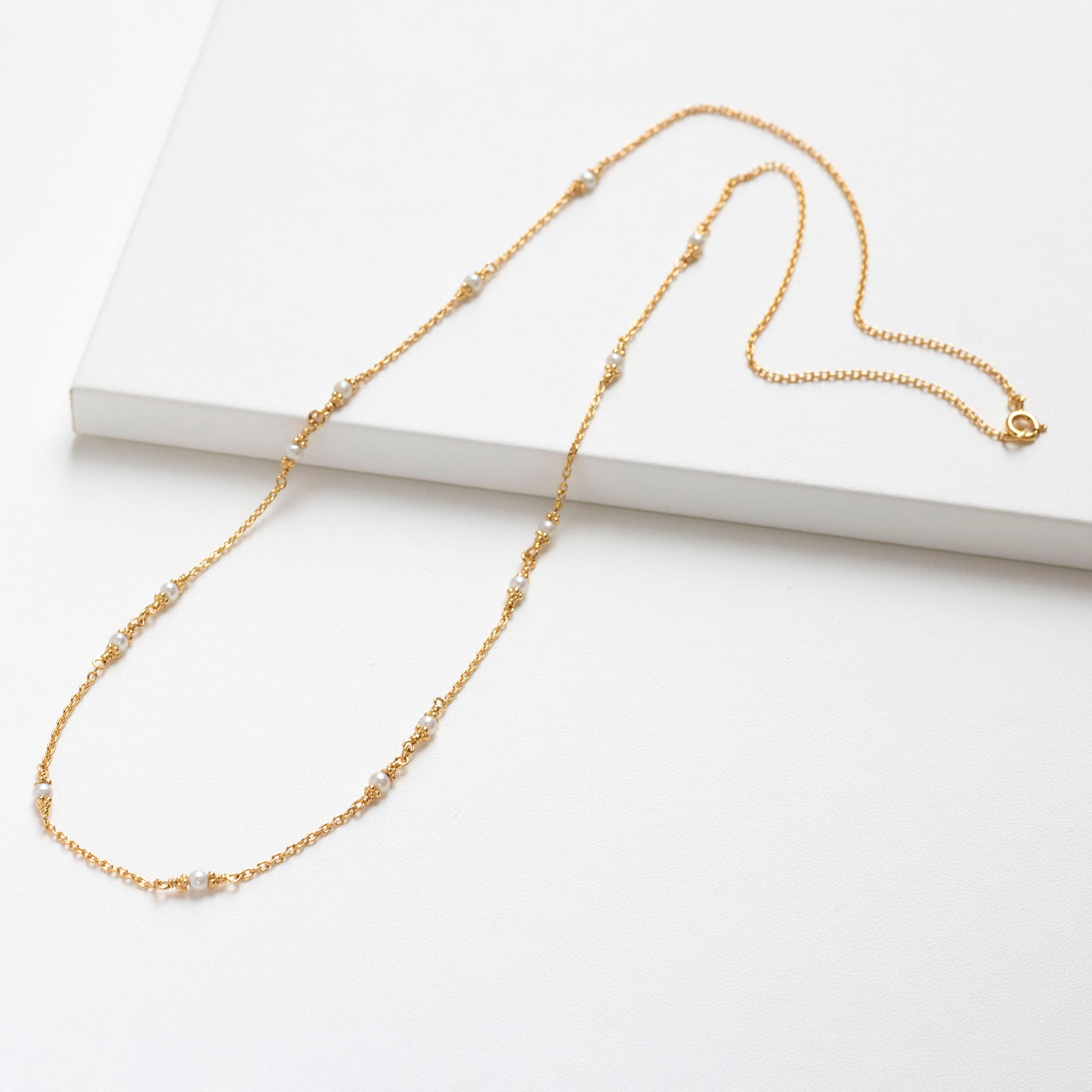 パール シルバーネックレス(淡水真珠/ロング/60cm/6月誕生石)《25V03808》