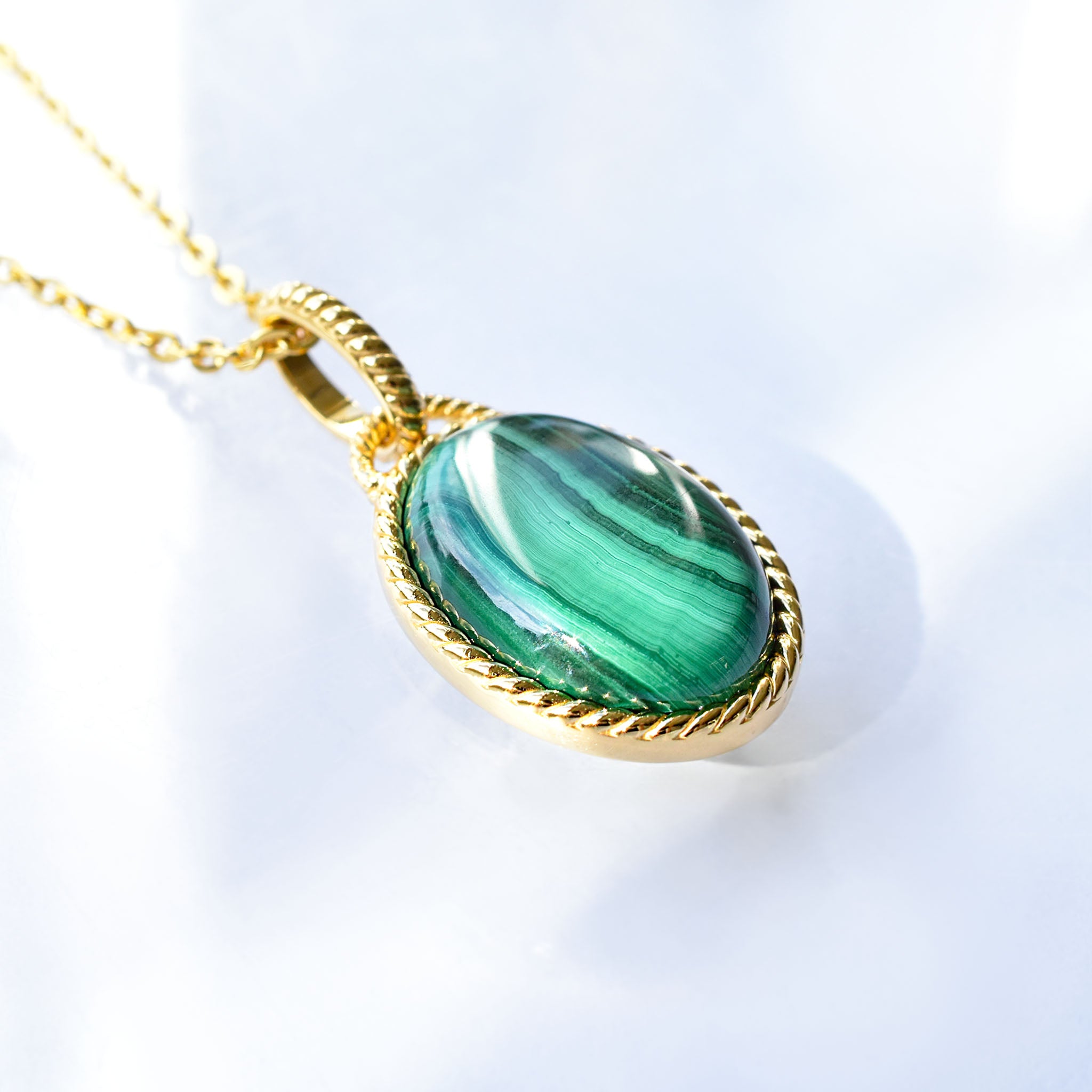 マラカイト シルバーネックレス(ロング/60cm)《25V03810》