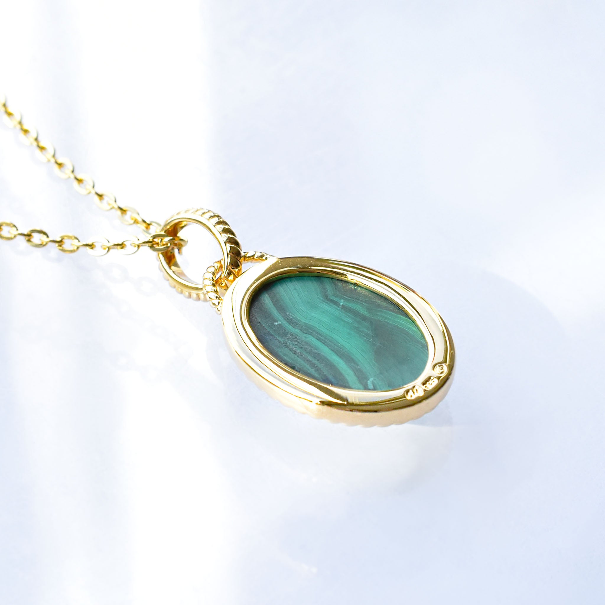 マラカイト シルバーネックレス(ロング/60cm)《25V03810》