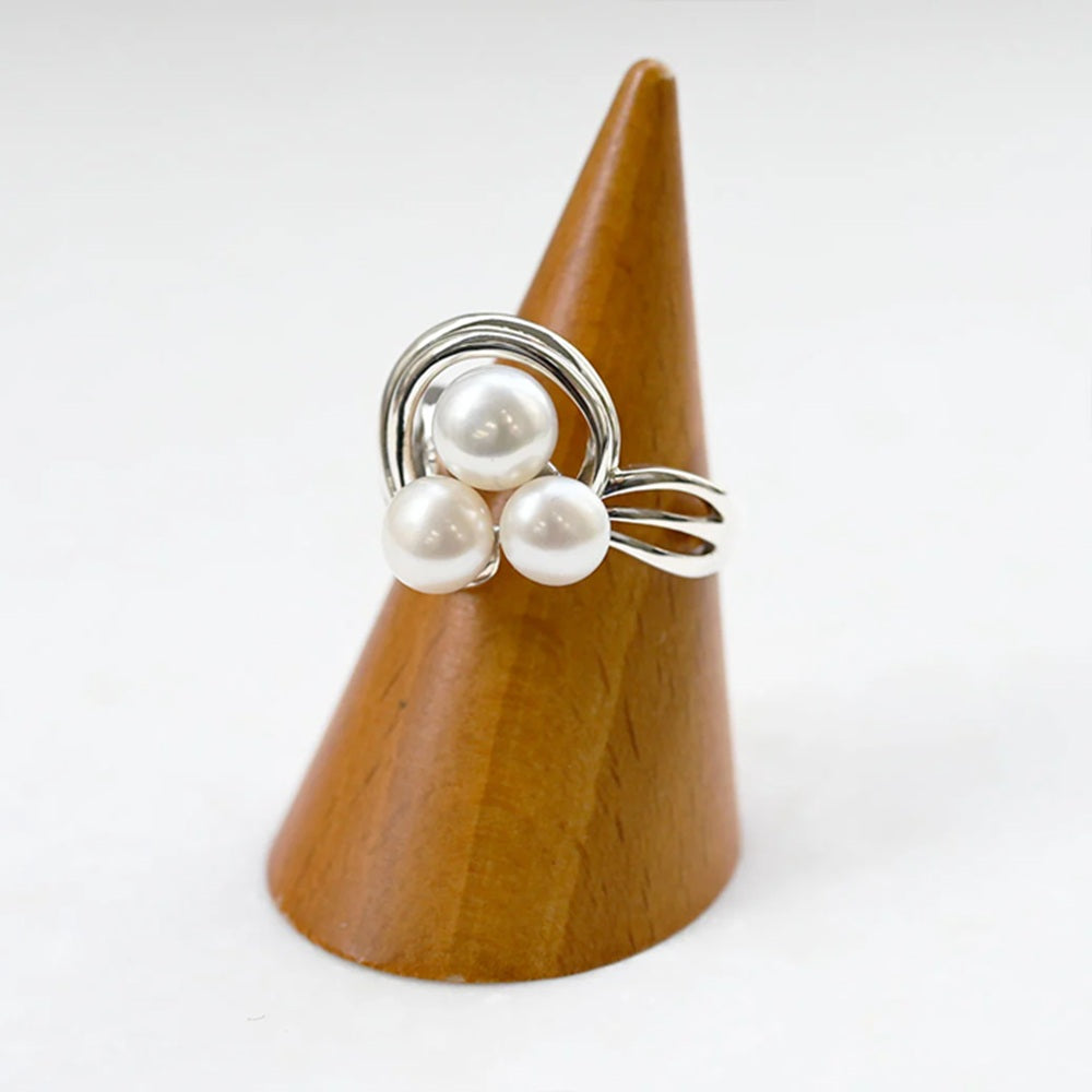 パール シルバーリング(淡水真珠/6月誕生石)《25V03811》