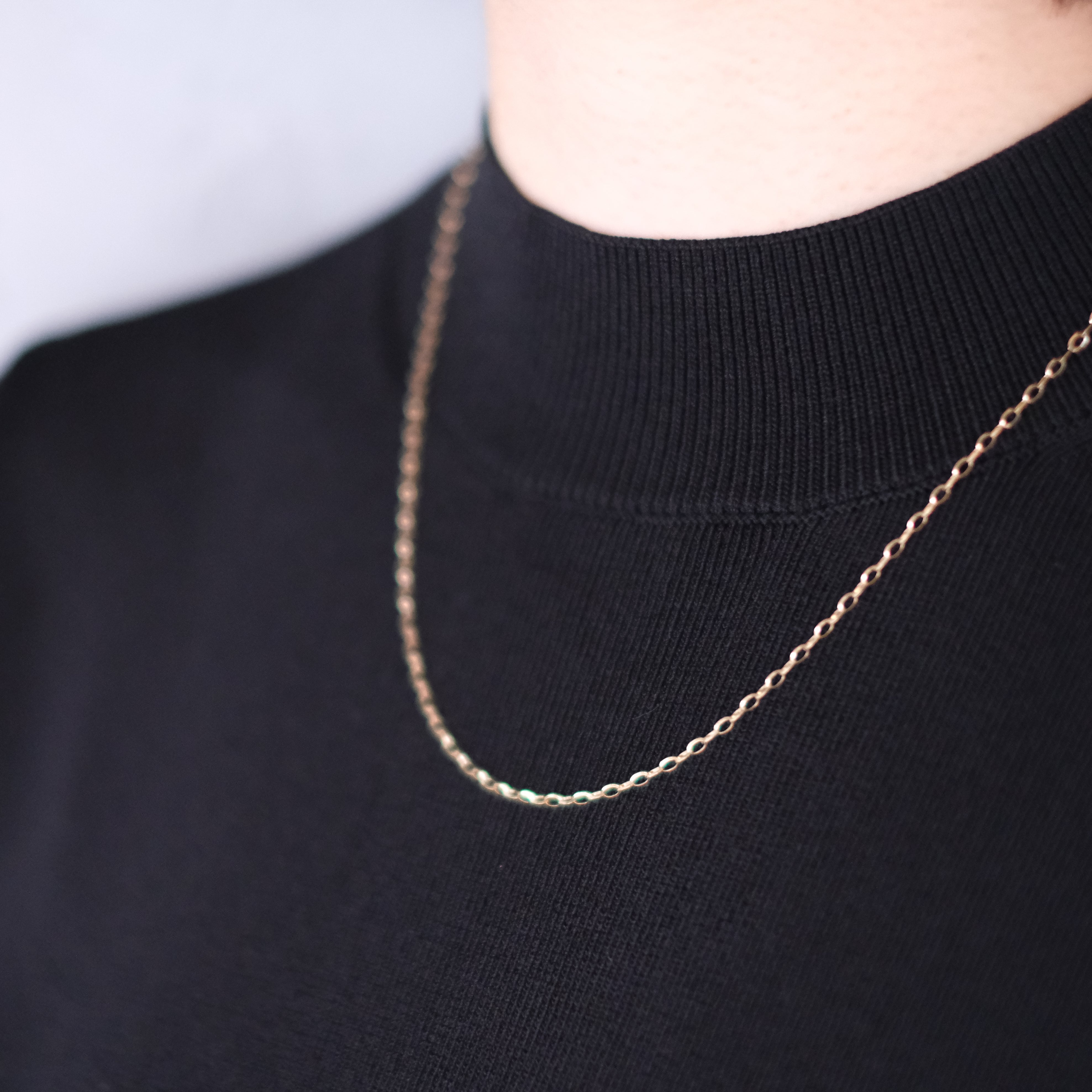 K18ネックレス(アズキチェーン/幅1.9mm/50cm)《25V03908》