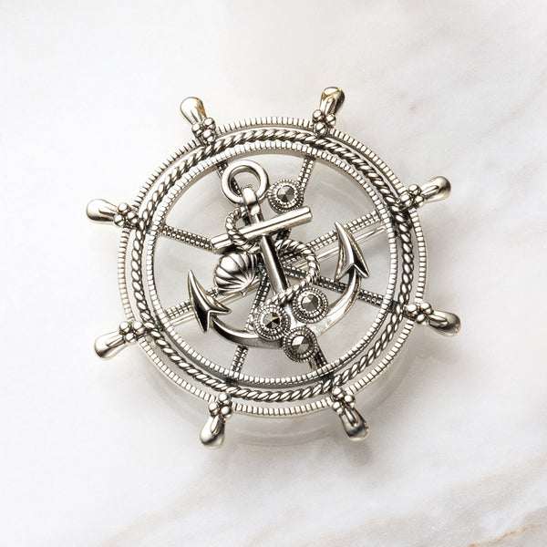 マルカジット シルバーブローチ兼ペンダントトップ(アンカー（錨