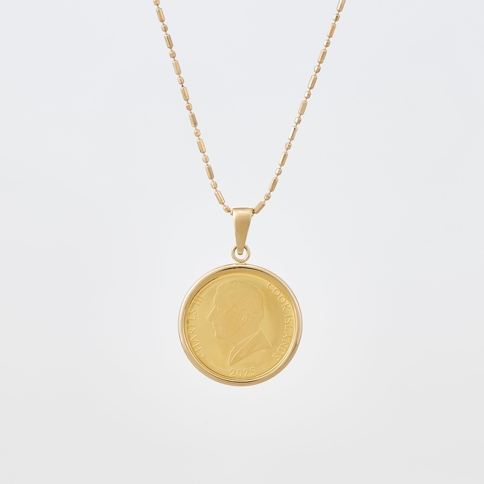 K24/K18ペンダント(純金/コイン/グリフィンモチーフ/1/20oz)《25V04001》