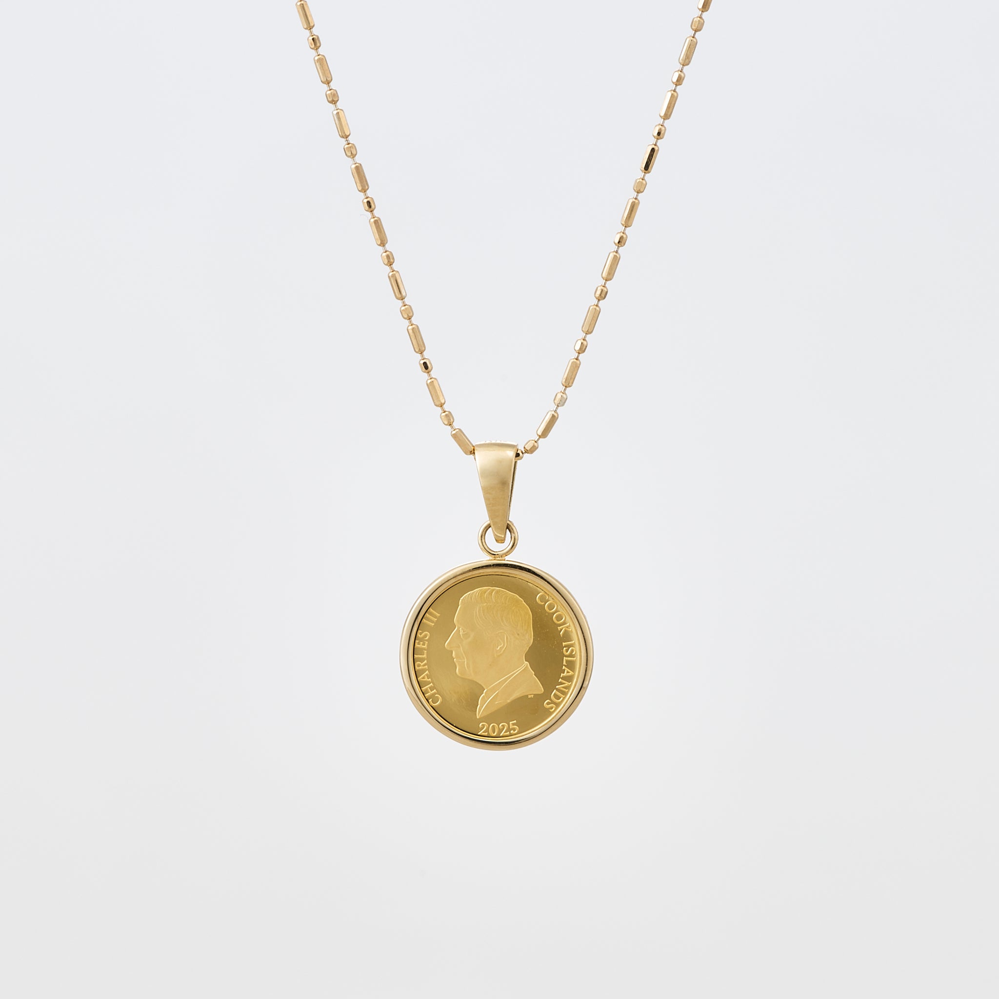 K24/K18ペンダント(純金/コイン/ユニコーンモチーフ/1/30oz)《25V04002》