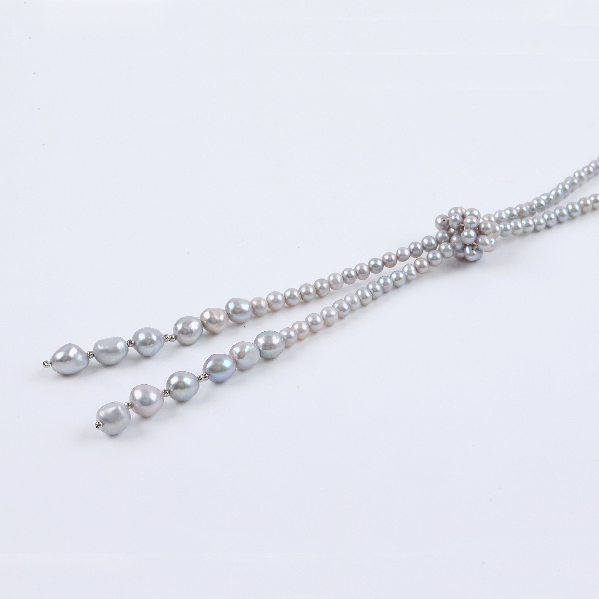 【限定40点】パール ネックレス(淡水真珠/淡水パールパーツ付/ロング/90cm/6月誕生石)《25V04702》