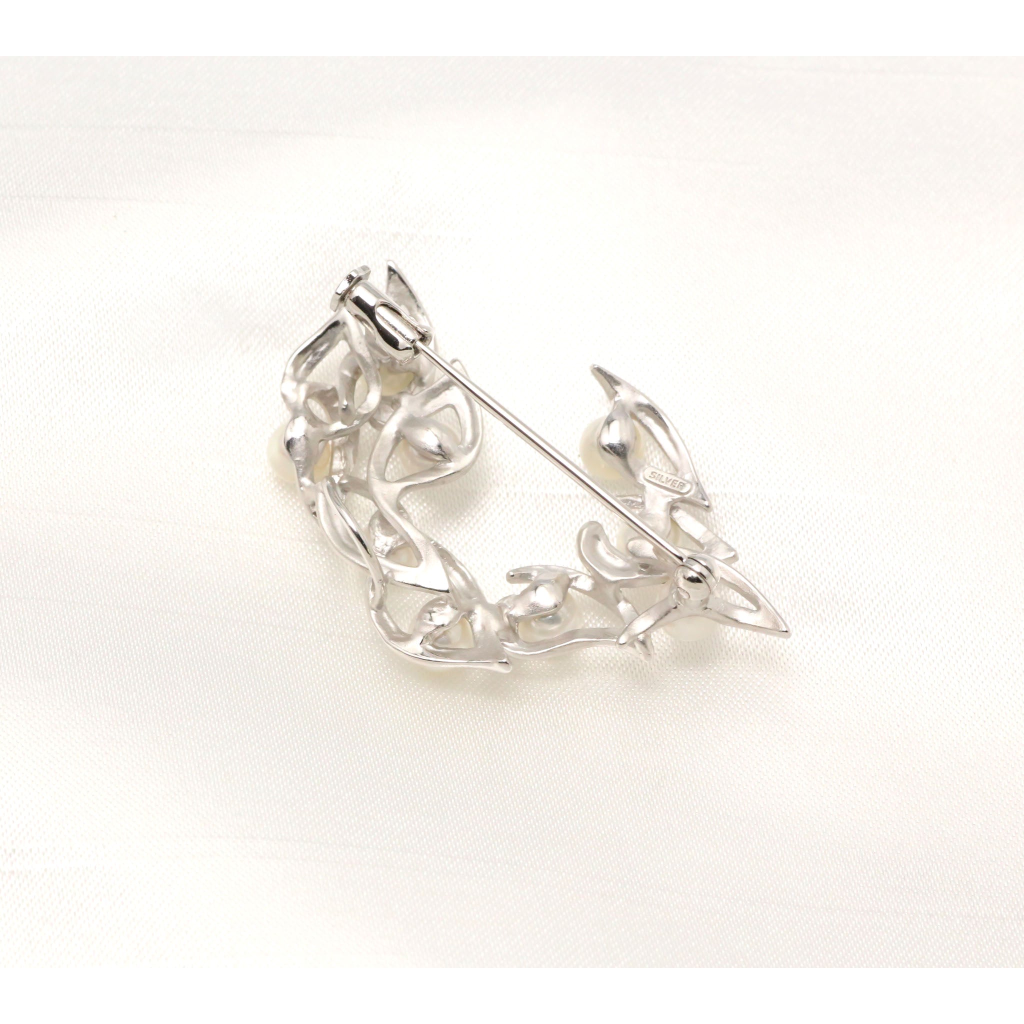 パール シルバーブローチ(淡水真珠/6月誕生石)《26A00201》