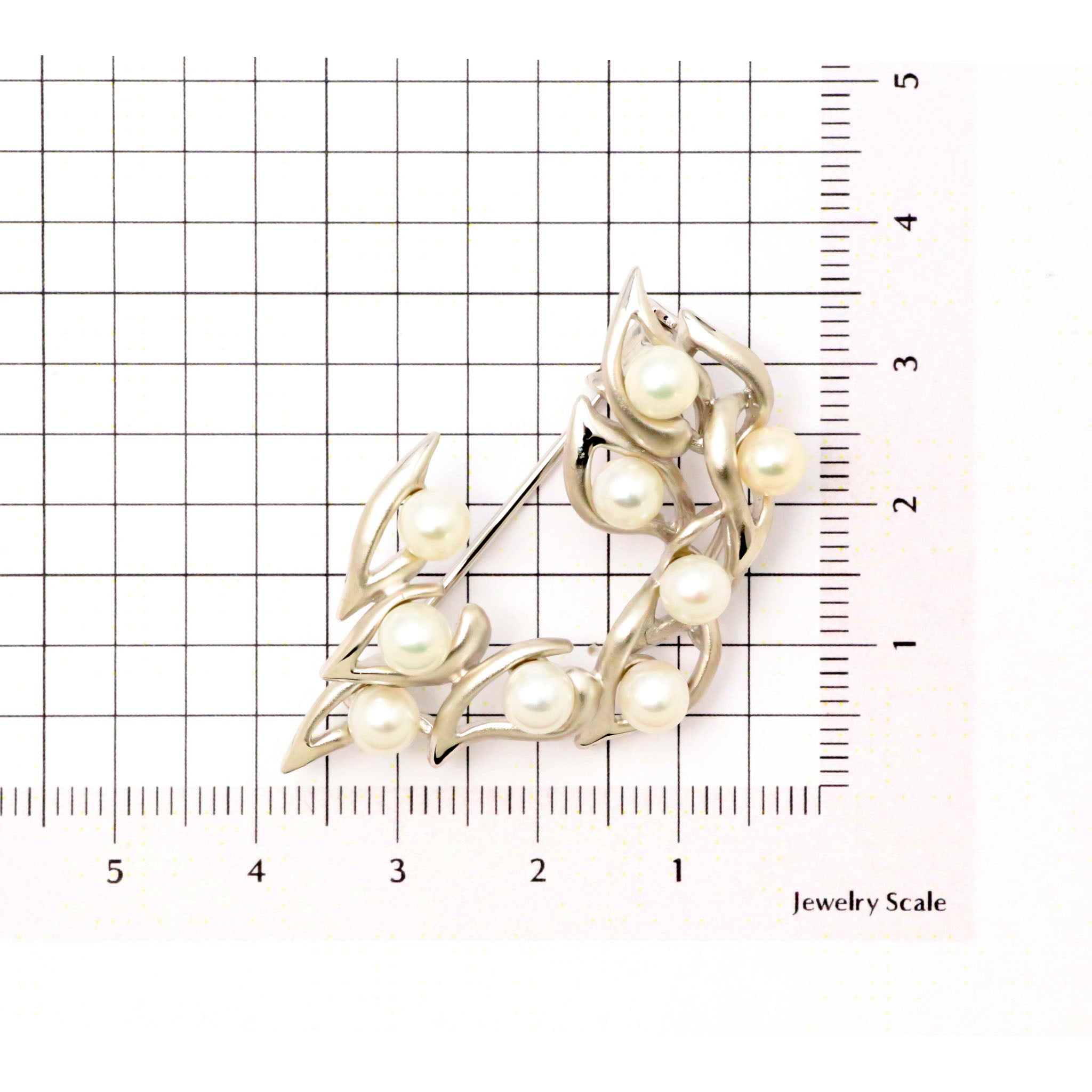 パール シルバーブローチ(淡水真珠/6月誕生石)《26A00201》