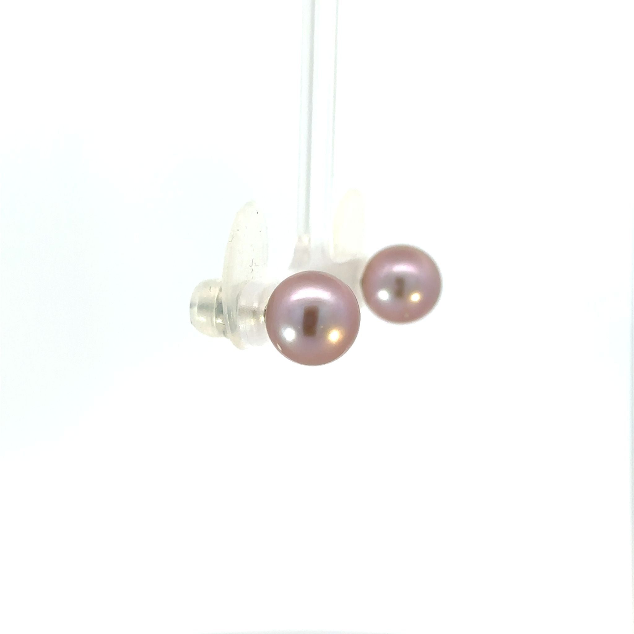 パール プラチナピアス(淡水真珠/11mm/ピンクパープル系/6月誕生石)《26A00204》