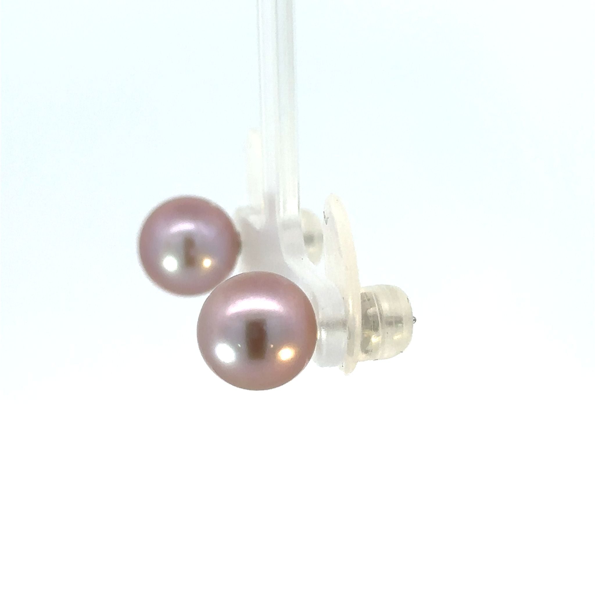 パール プラチナピアス(淡水真珠/11mm/ピンクパープル系/6月誕生石)《26A00204》