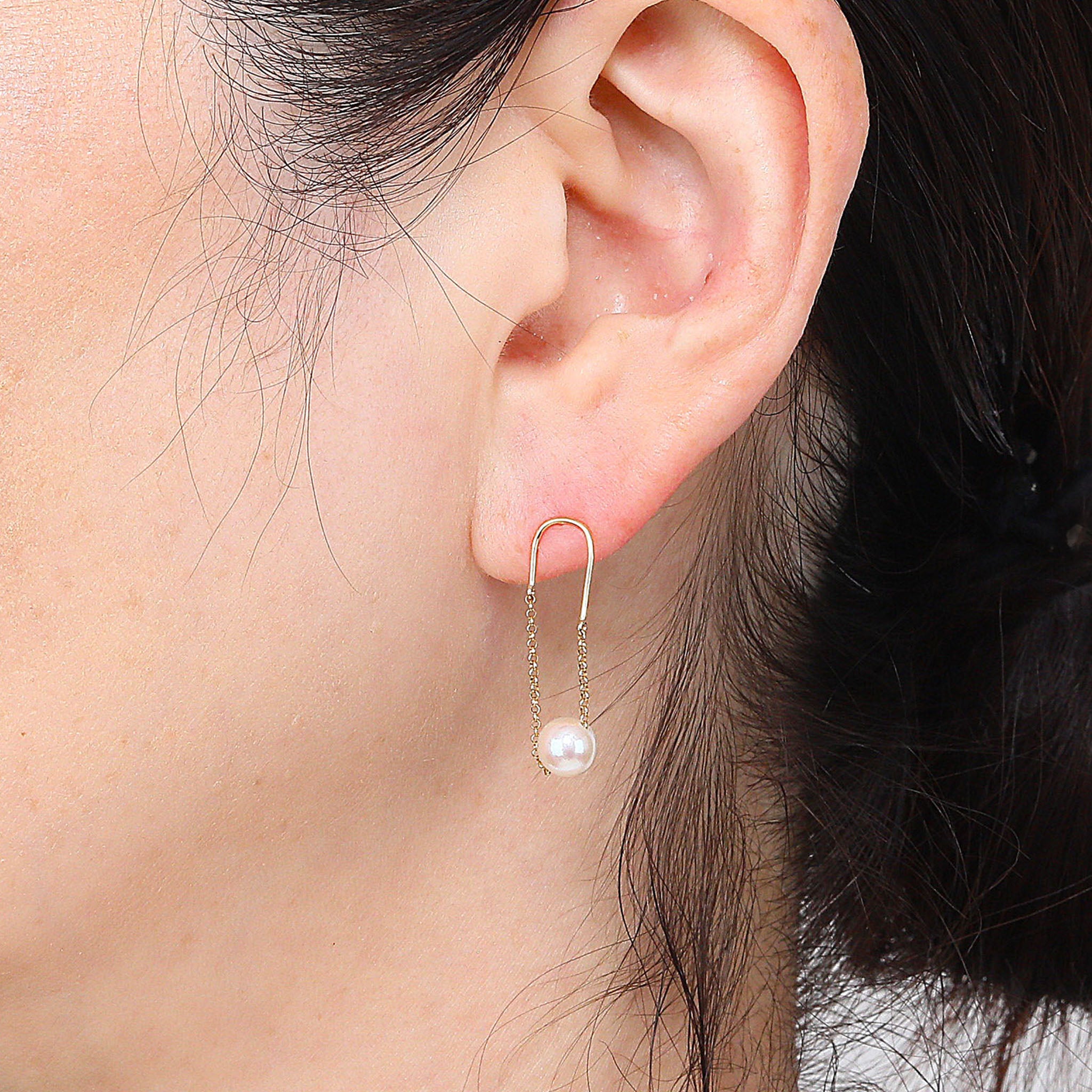 パール K18ピアス(アコヤ真珠/6月誕生石)《26A00401》