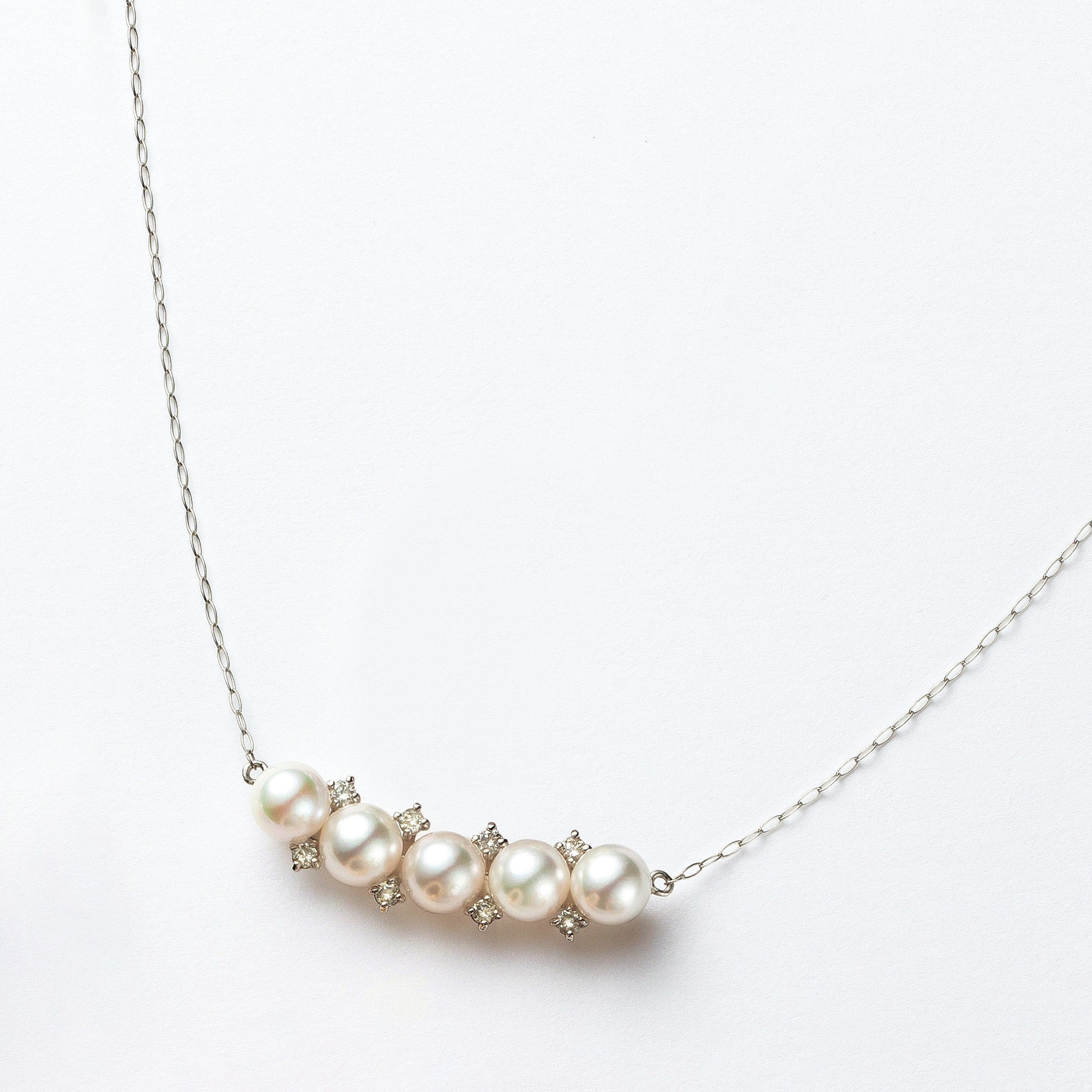 パール プラチナネックレス(アコヤ真珠/6月誕生石)《26A00404》