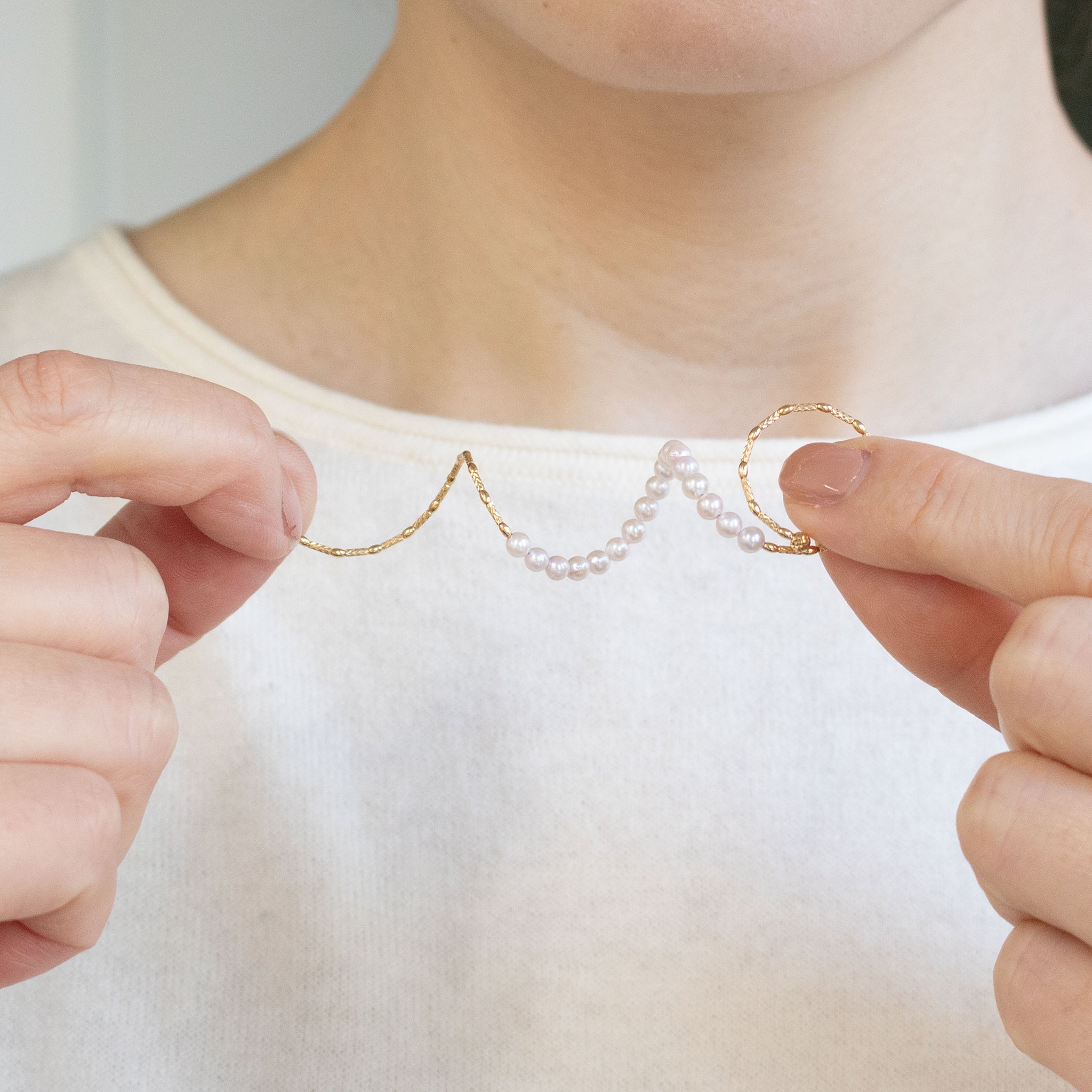 パール K18リング(アコヤ真珠/フリーサイズ/6月誕生石)《26A00405》