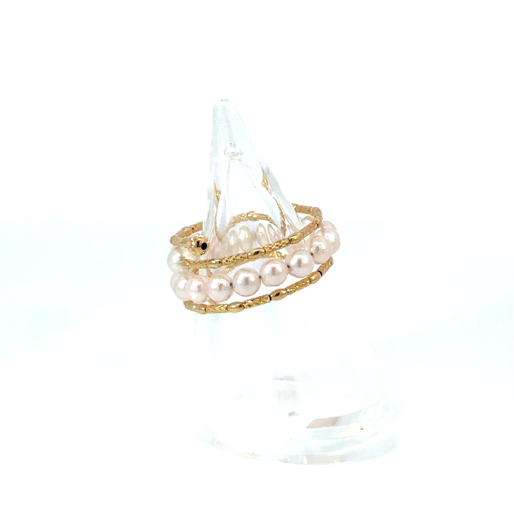 パール K18リング(アコヤ真珠/フリーサイズ/6月誕生石)《26A00405》