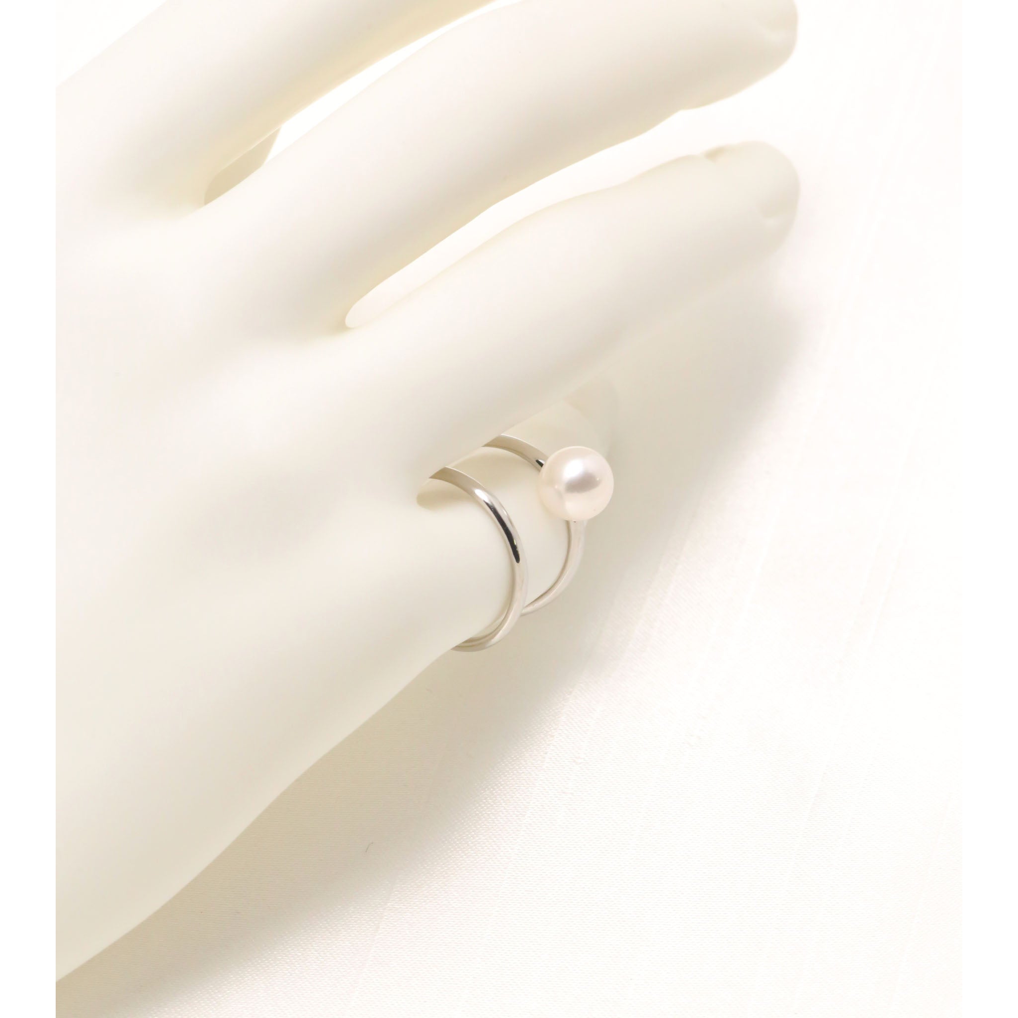 パール プラチナリング(アコヤ真珠/6月誕生石)《26A00407》