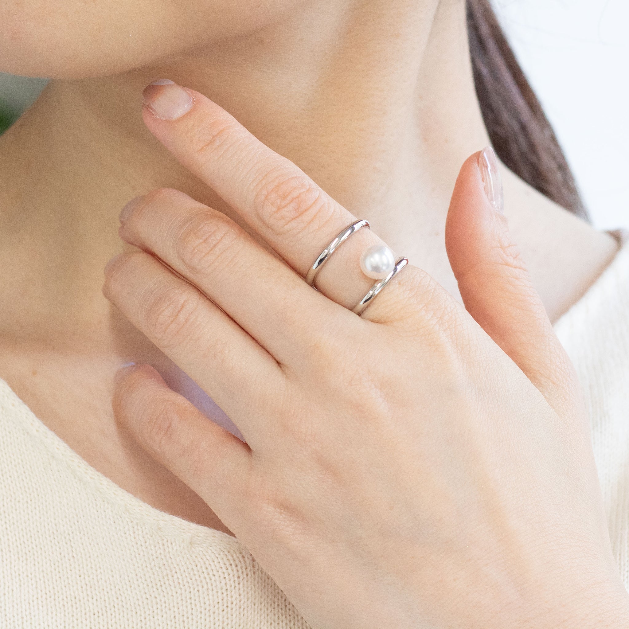 パール プラチナリング(アコヤ真珠/6月誕生石)《26A00407》