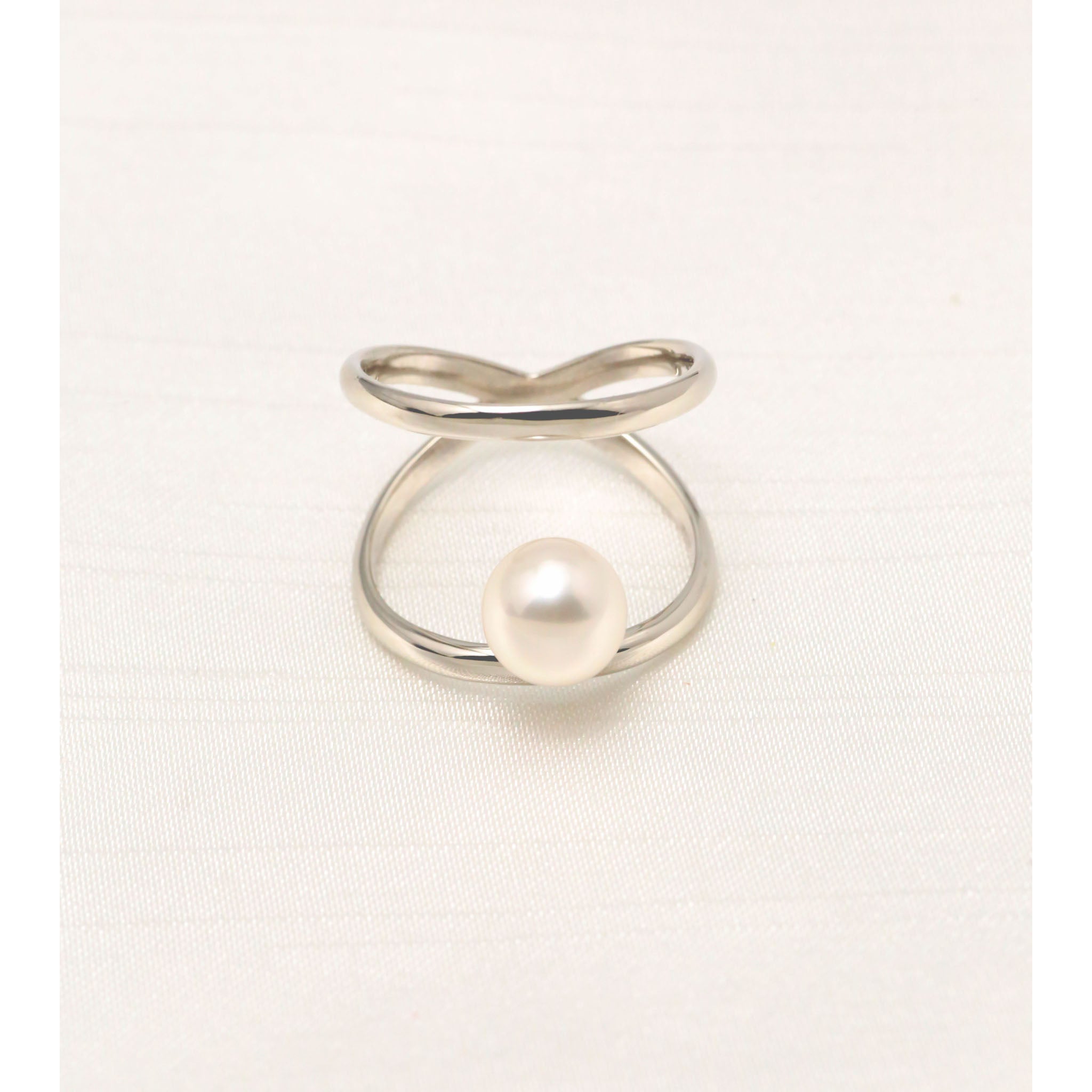 パール プラチナリング(アコヤ真珠/6月誕生石)《26A00407》