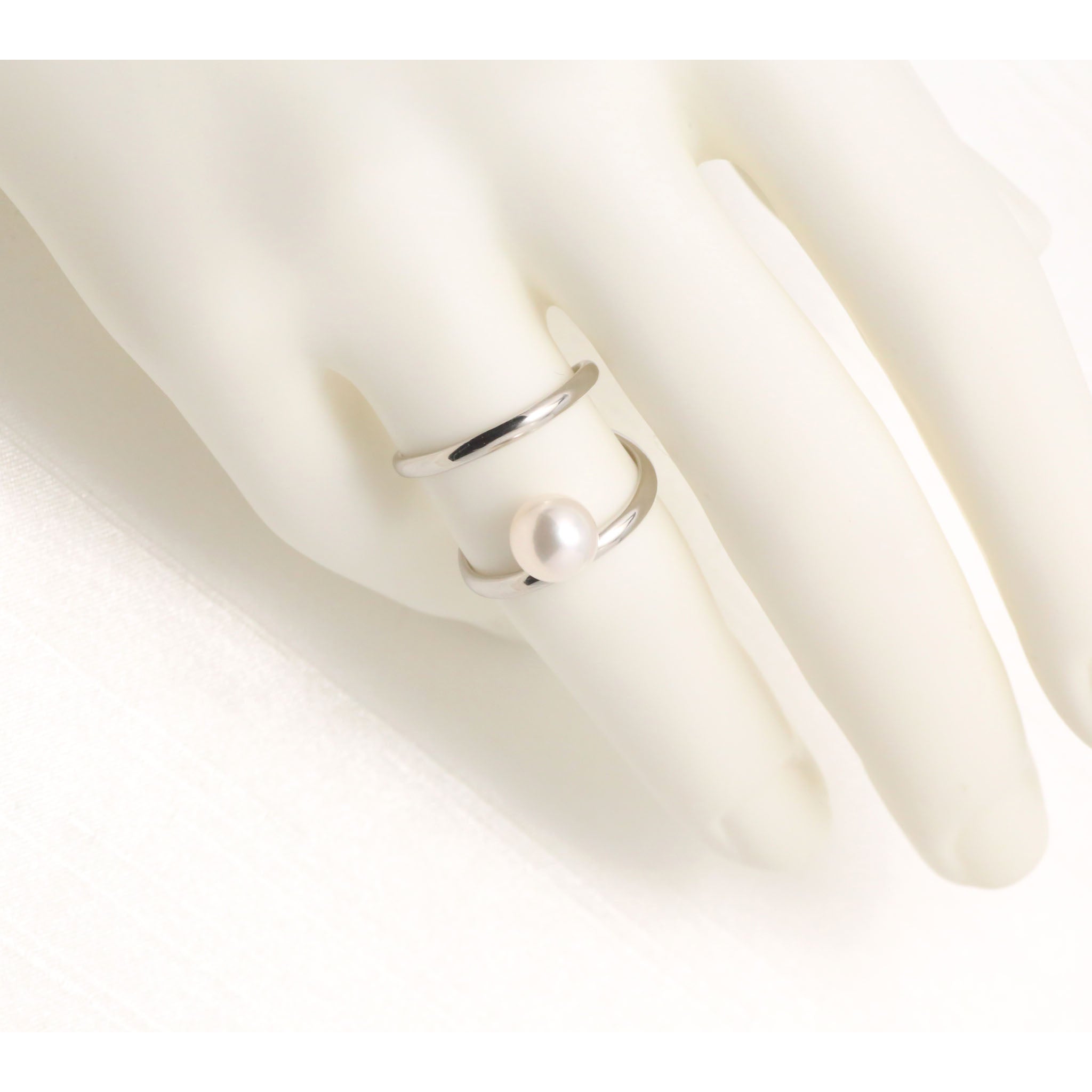 パール プラチナリング(アコヤ真珠/6月誕生石)《26A00407》