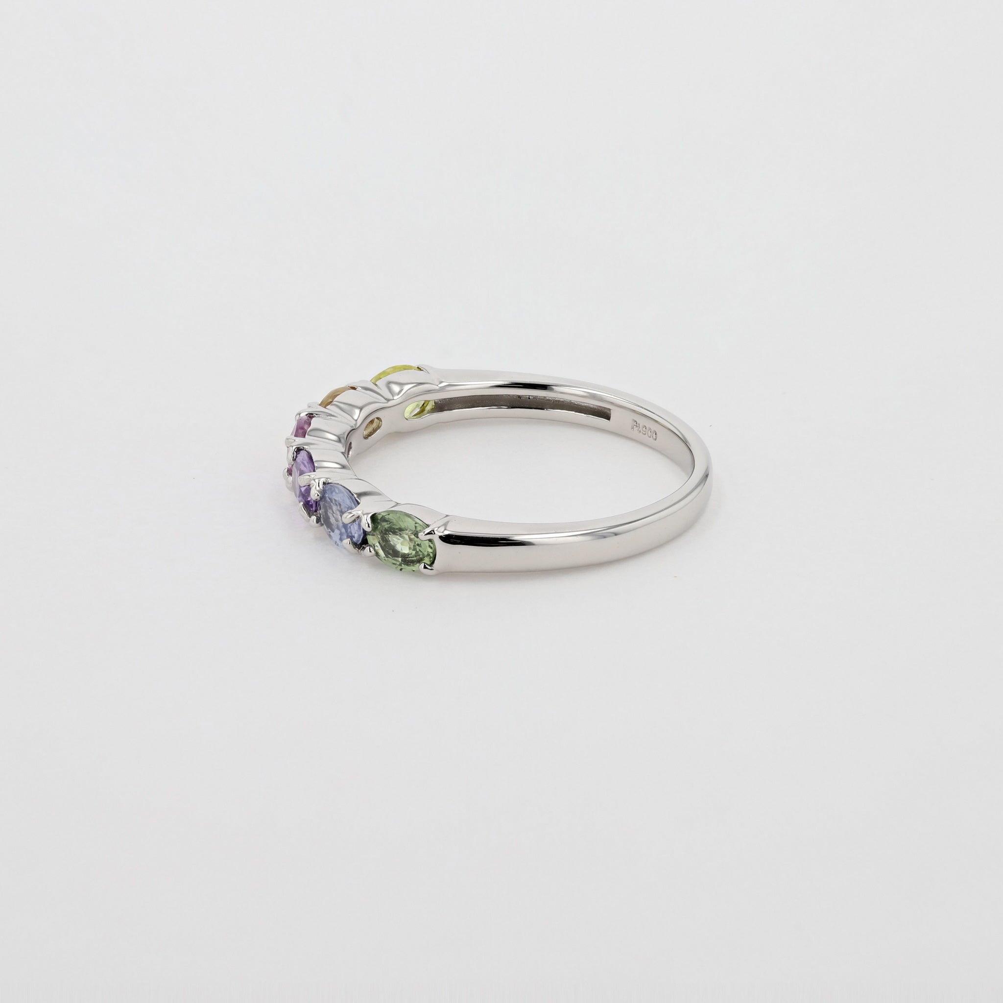 サファイア プラチナリング(マルチカラー/9月誕生石)《26A00604》