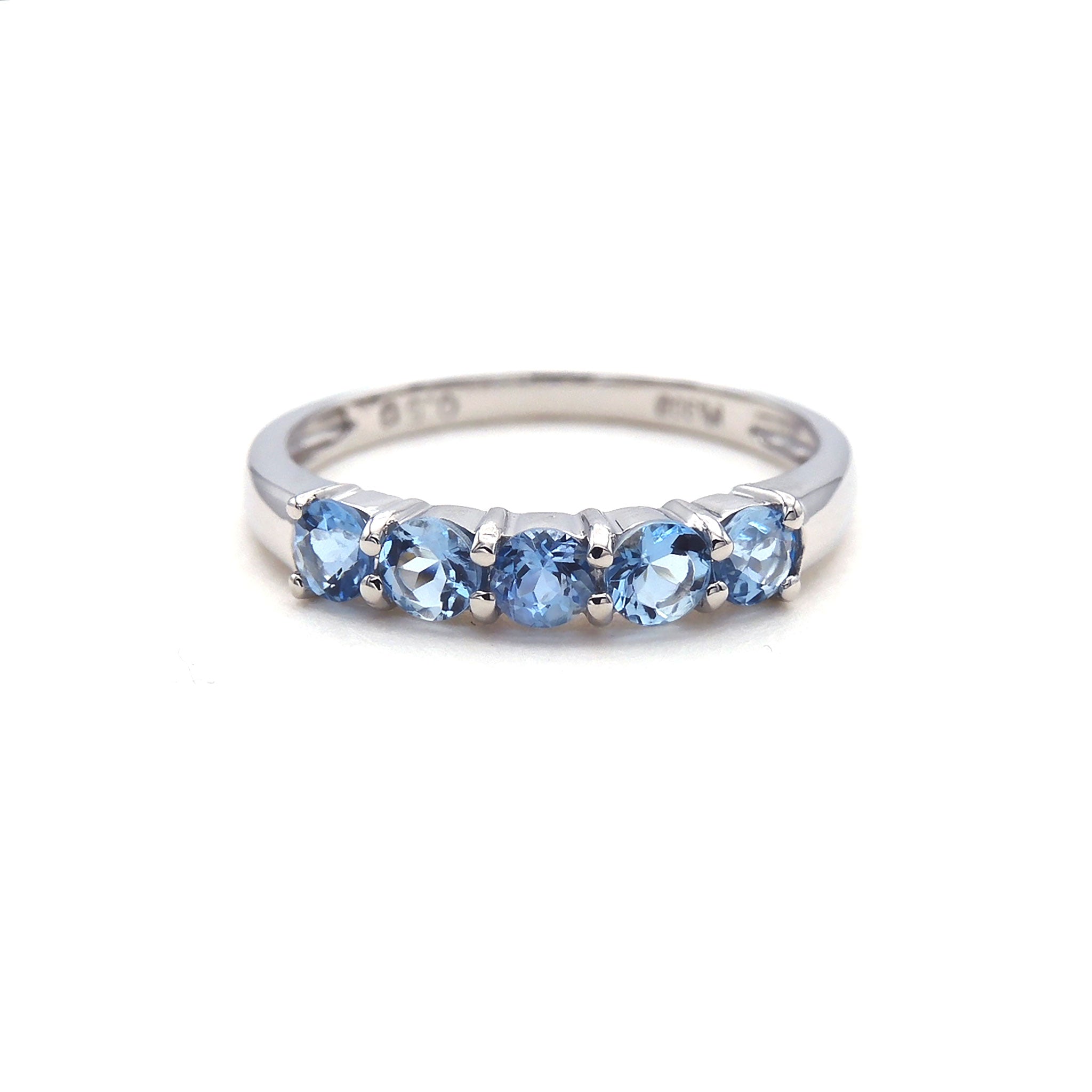 アクアマリン/ダイヤモンド プラチナリング(サンタマリアカラー/3月誕生石/鑑別書付)《26A00704》