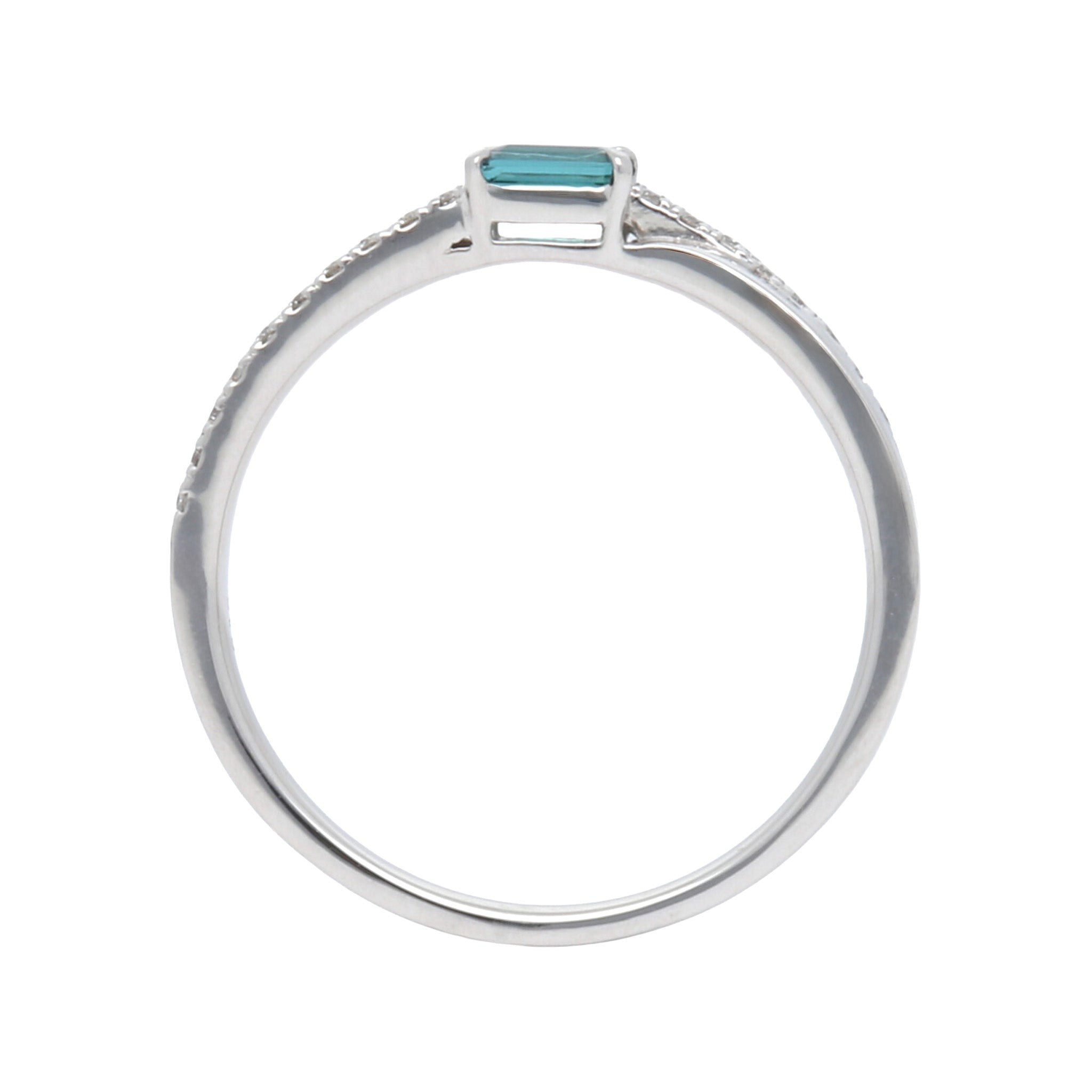 【限定2点】インディゴライト/ダイヤモンド プラチナリング(10月誕生石/鑑別書付)《26A00801》