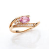 【限定3点】パパラチアサファイア/ダイヤモンド K18リング(9月誕生石/鑑別書付)《26A00806》