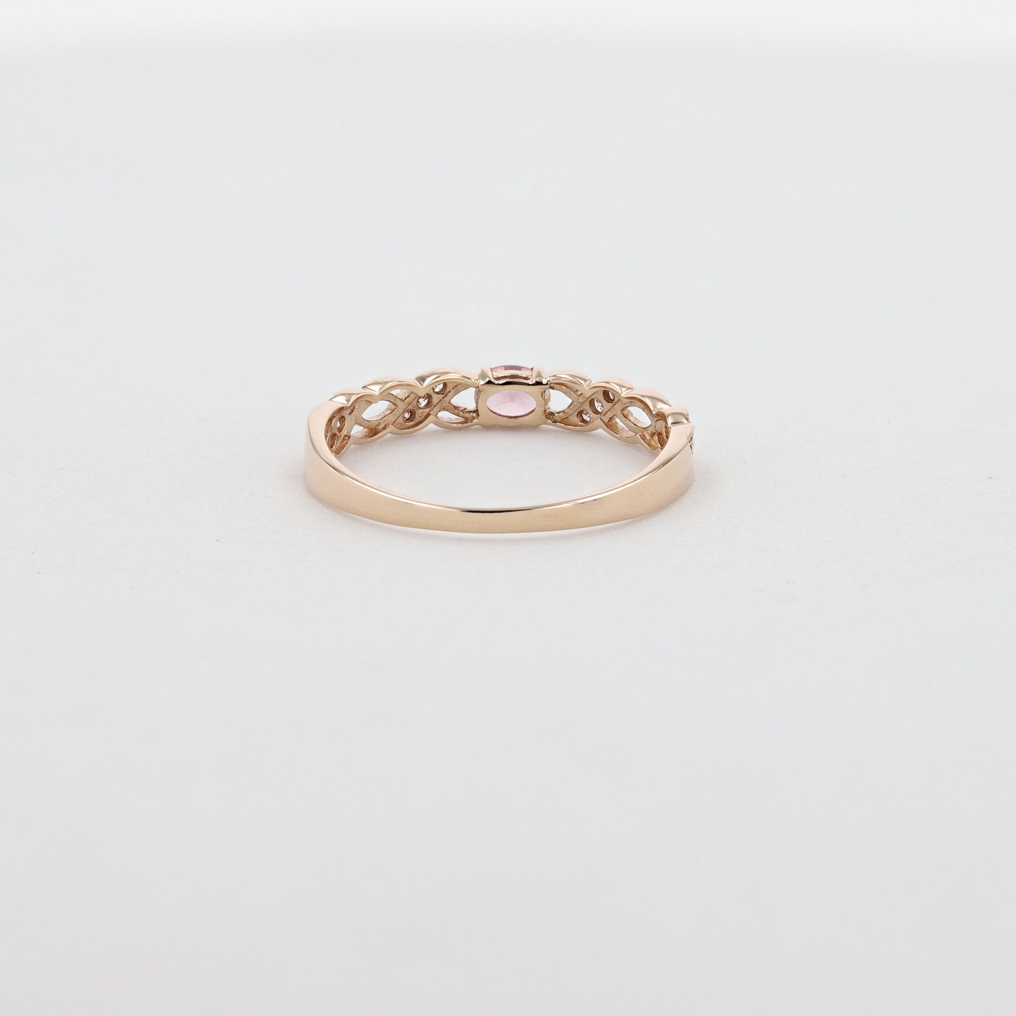 パパラチアサファイア/ダイヤモンド K18リング(9月誕生石/鑑別書付)《26A00808》