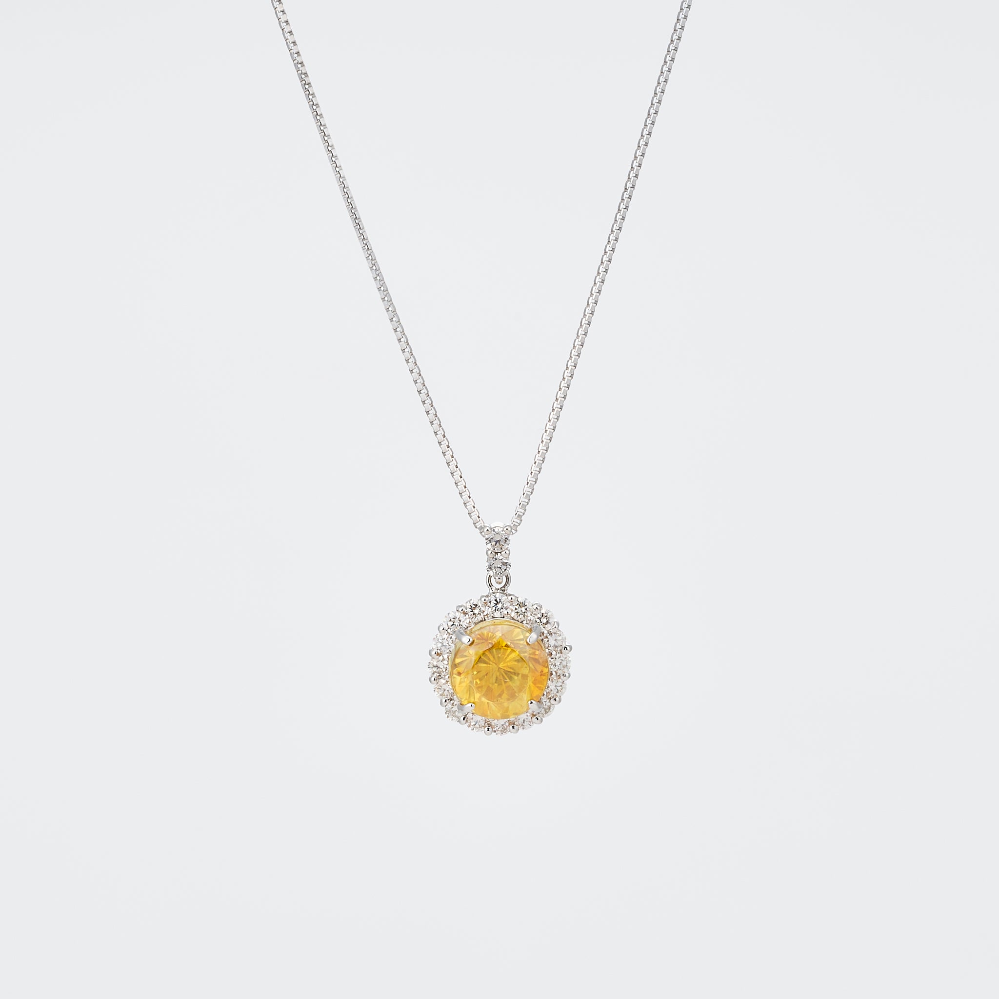 スファレライト/ダイヤモンド プラチナネックレス(鑑別書付)《26A00904》