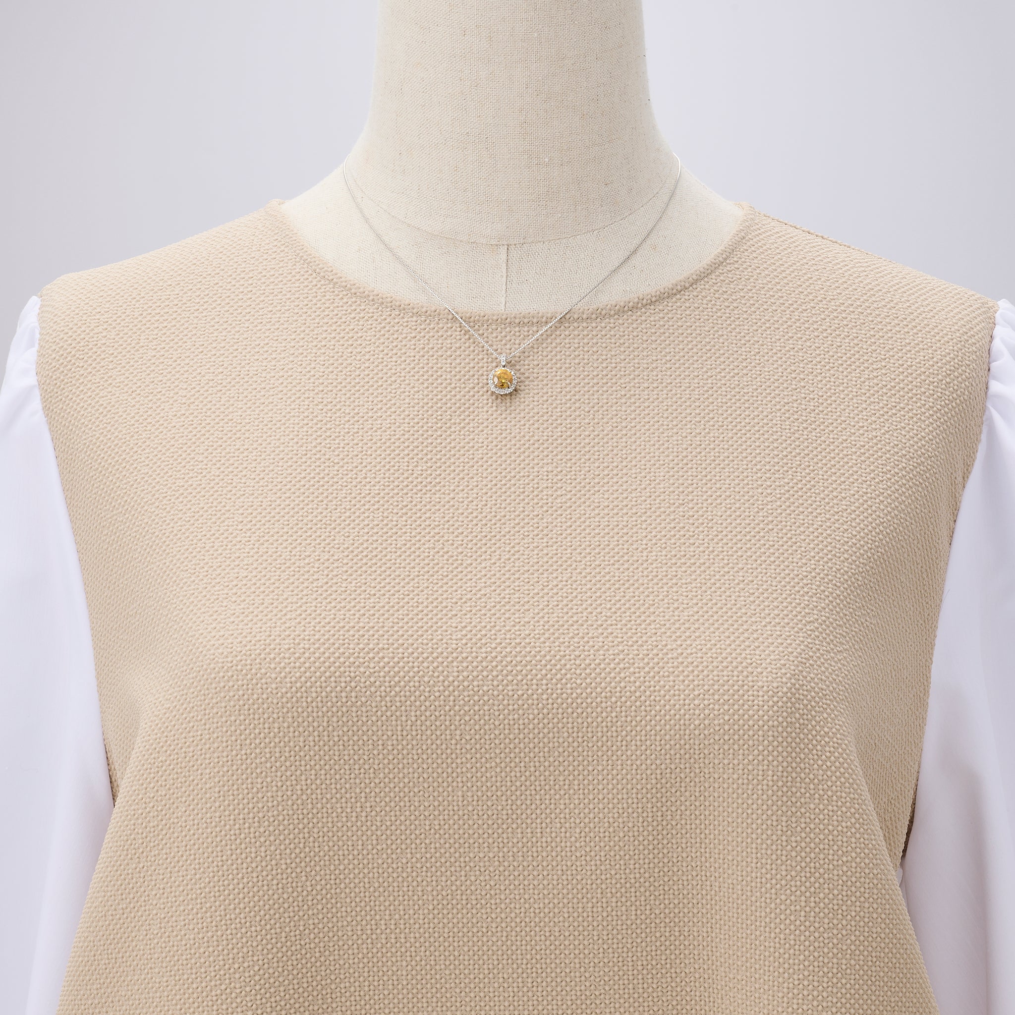 スファレライト/ダイヤモンド プラチナネックレス(鑑別書付)《26A00904》