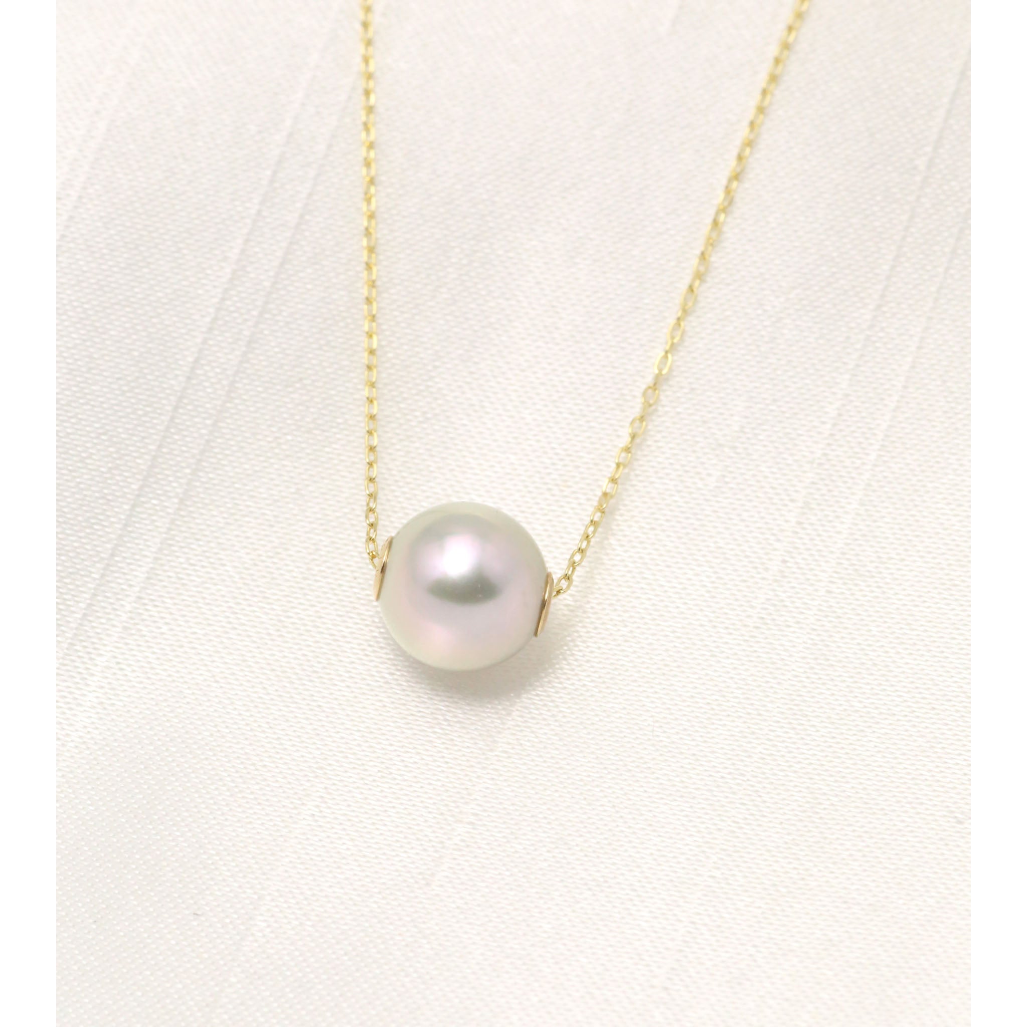 【限定8点】パール K18ネックレス(アコヤ真珠/ナチュラルブルー系/6月誕生石)《26A01001》