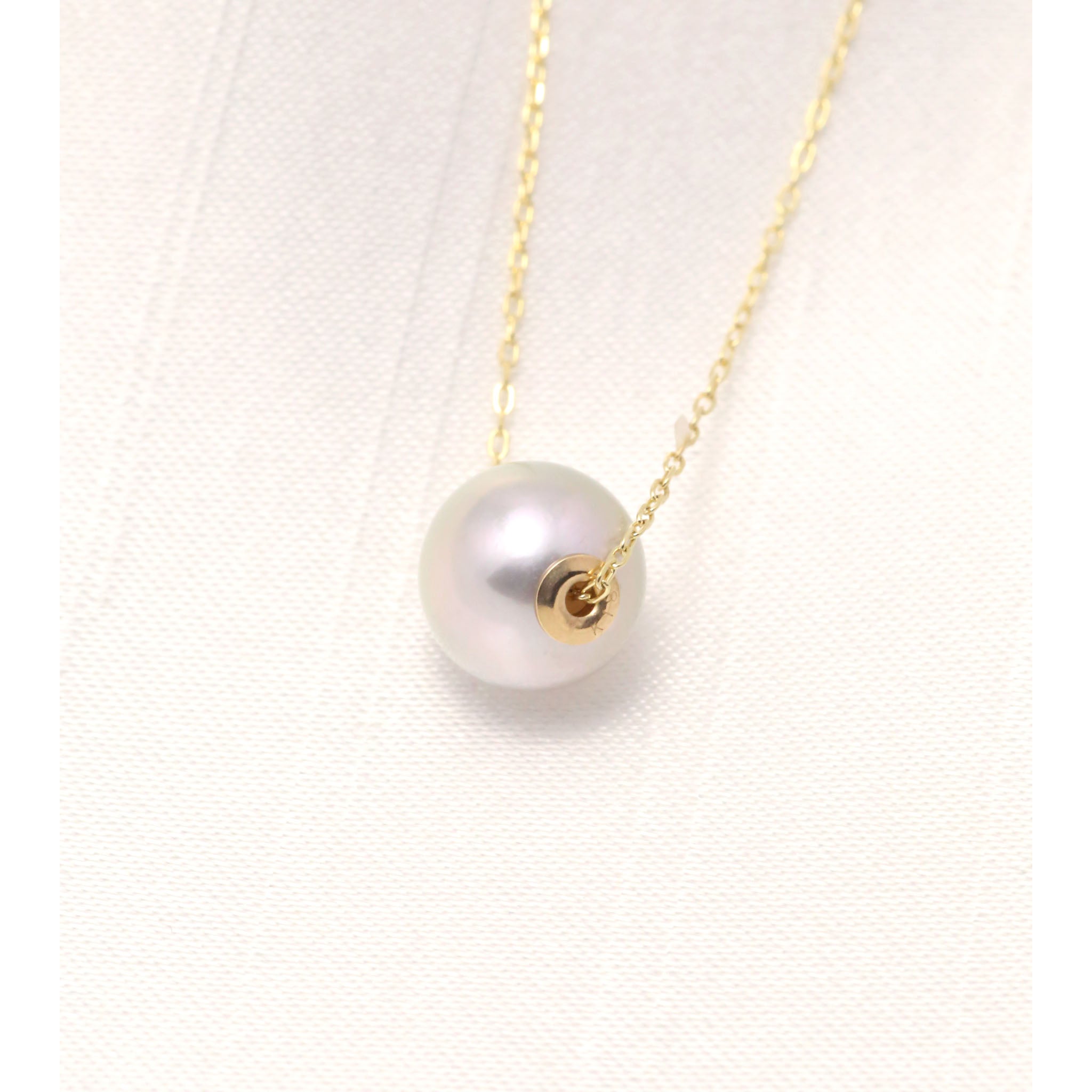 【限定8点】パール K18ネックレス(アコヤ真珠/ナチュラルブルー系/6月誕生石)《26A01001》