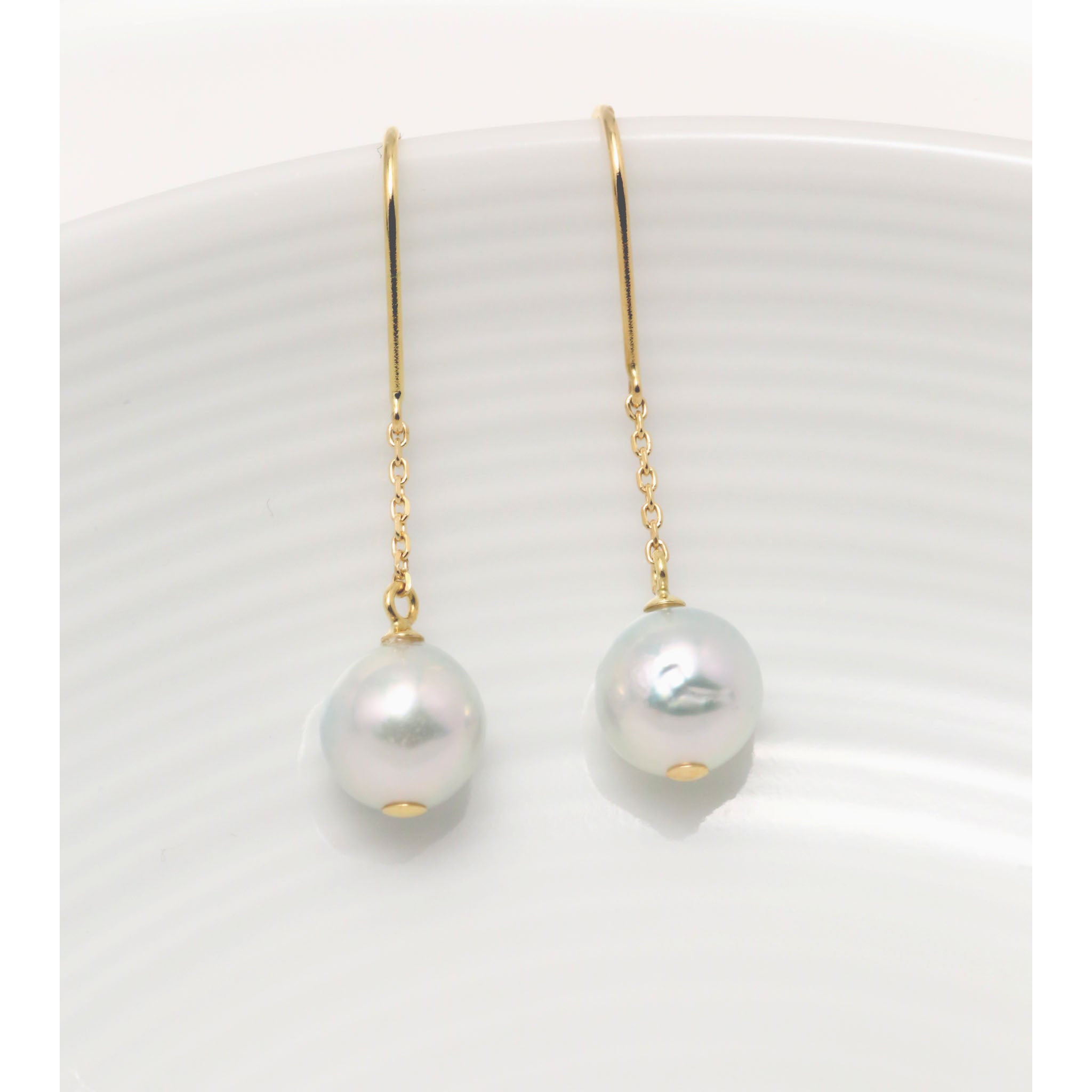 【限定9点】パール K18ピアス(アコヤ真珠/ナチュラルブルー系/6月誕生石)《26A01002》