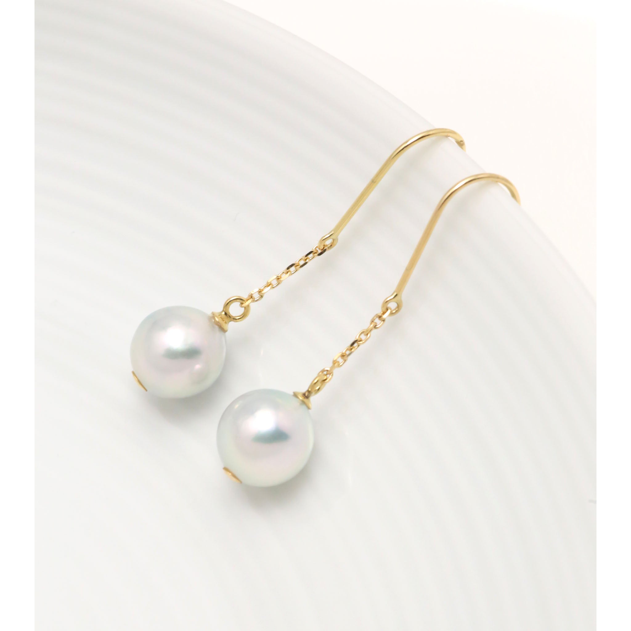 【限定9点】パール K18ピアス(アコヤ真珠/ナチュラルブルー系/6月誕生石)《26A01002》