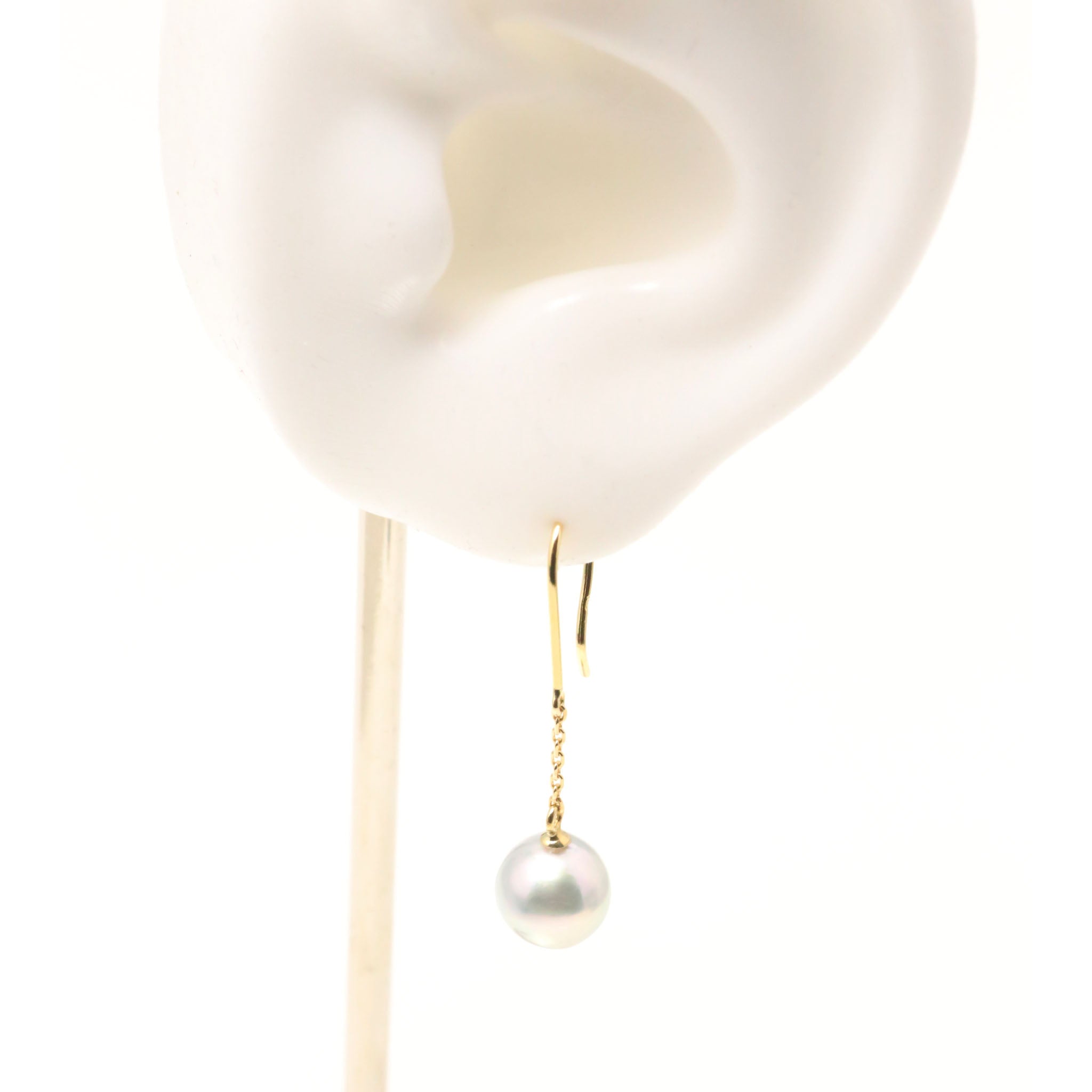 【限定9点】パール K18ピアス(アコヤ真珠/ナチュラルブルー系/6月誕生石)《26A01002》