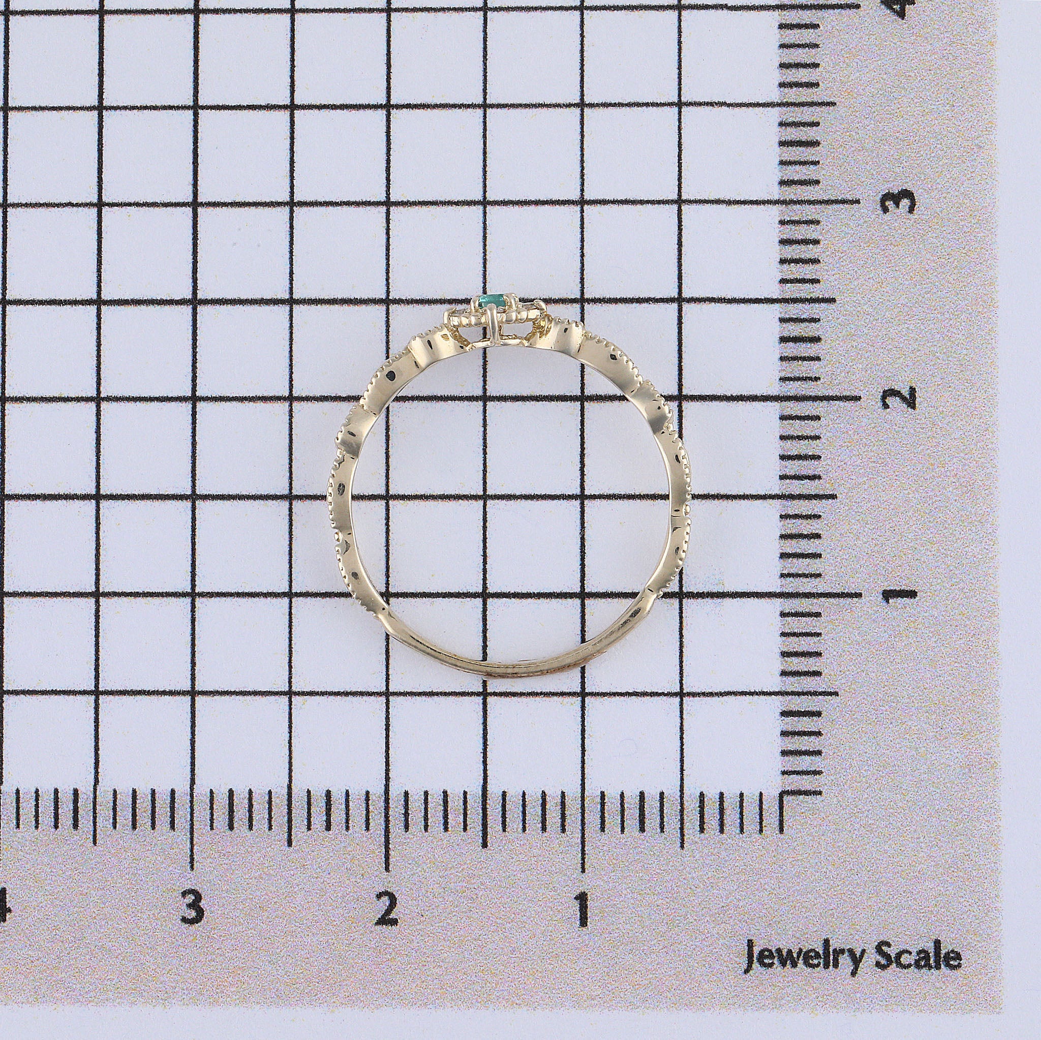 エメラルド/ダイヤモンド K10リング(5月誕生石)《26A01306》