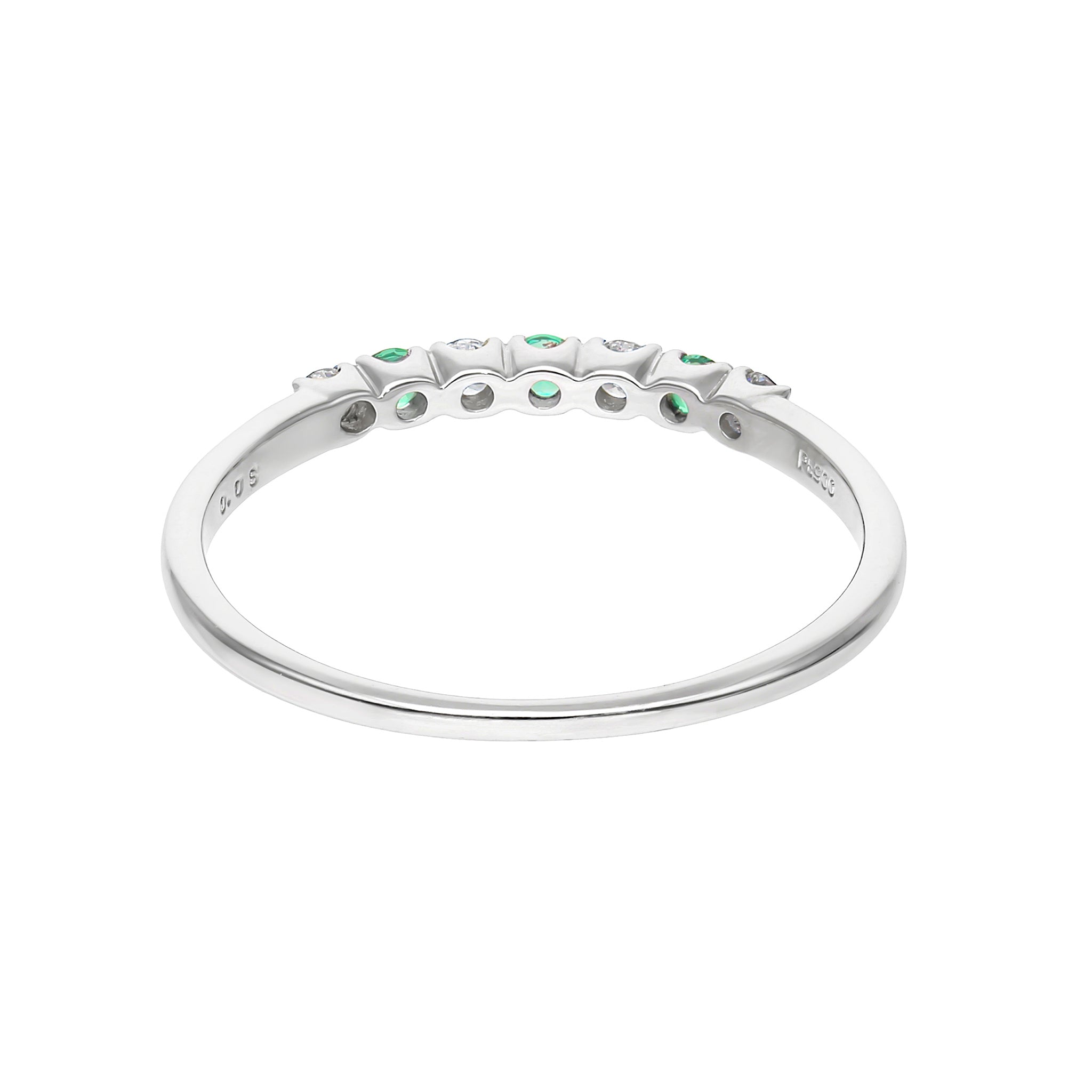 エメラルド/ダイヤモンド プラチナリング(5月誕生石)《26A01311》