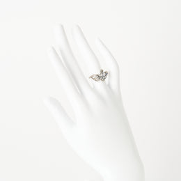 ホワイトトパーズ/ラブラドライト シルバーリング(リボンモチーフ)《26A01407》