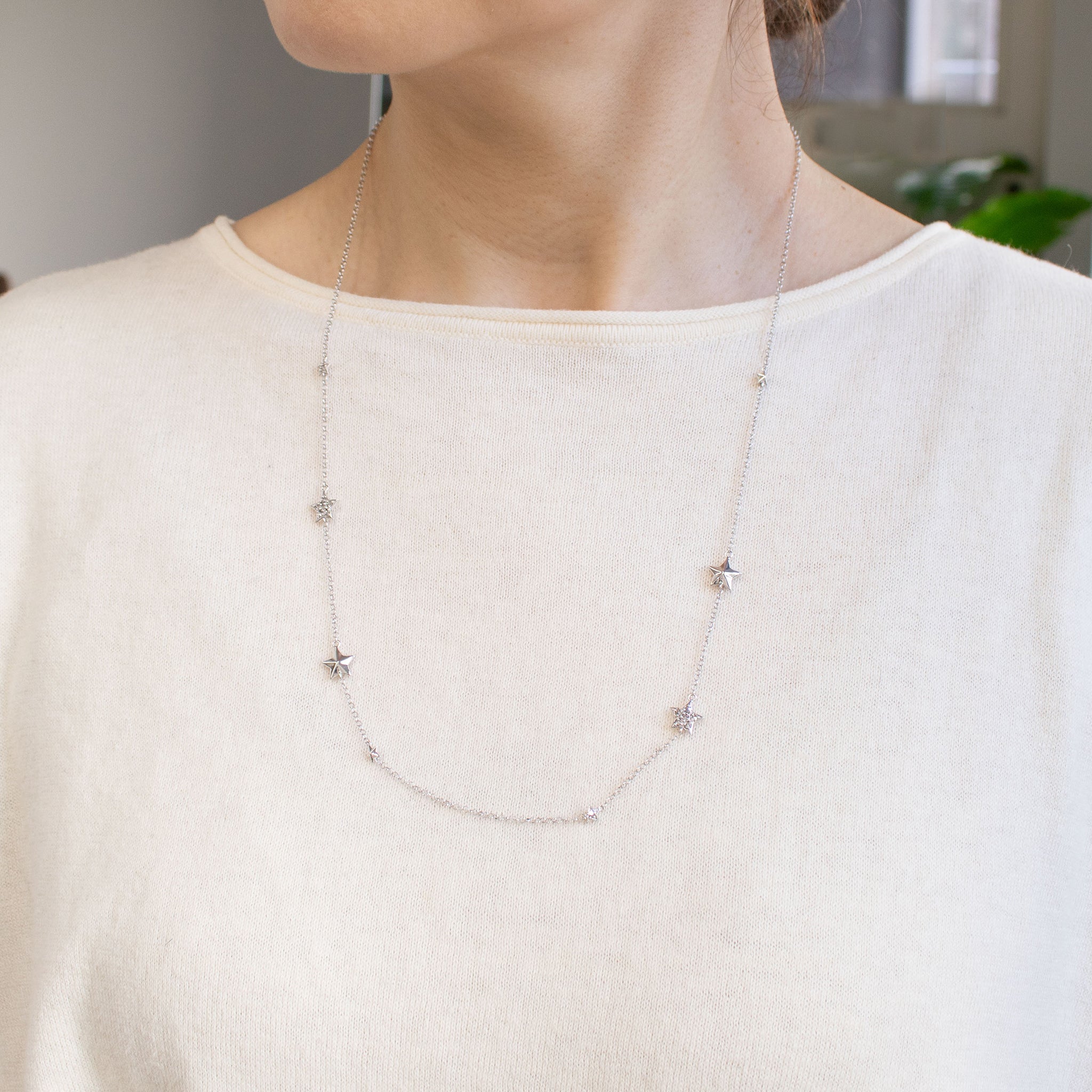 マルカジット シルバーネックレス(星モチーフ/ロング/65cm)《26A01413》