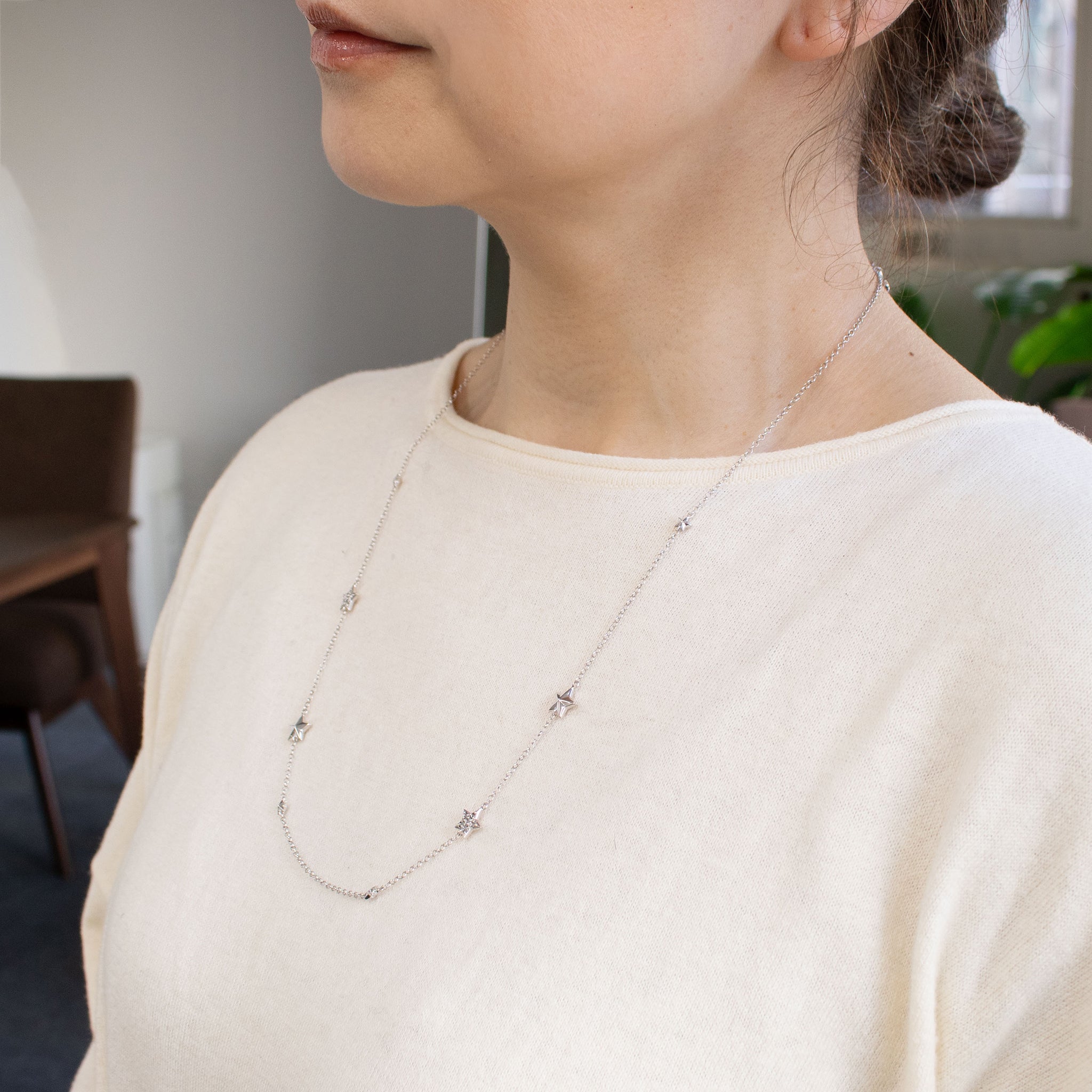 マルカジット シルバーネックレス(星モチーフ/ロング/65cm)《26A01413》