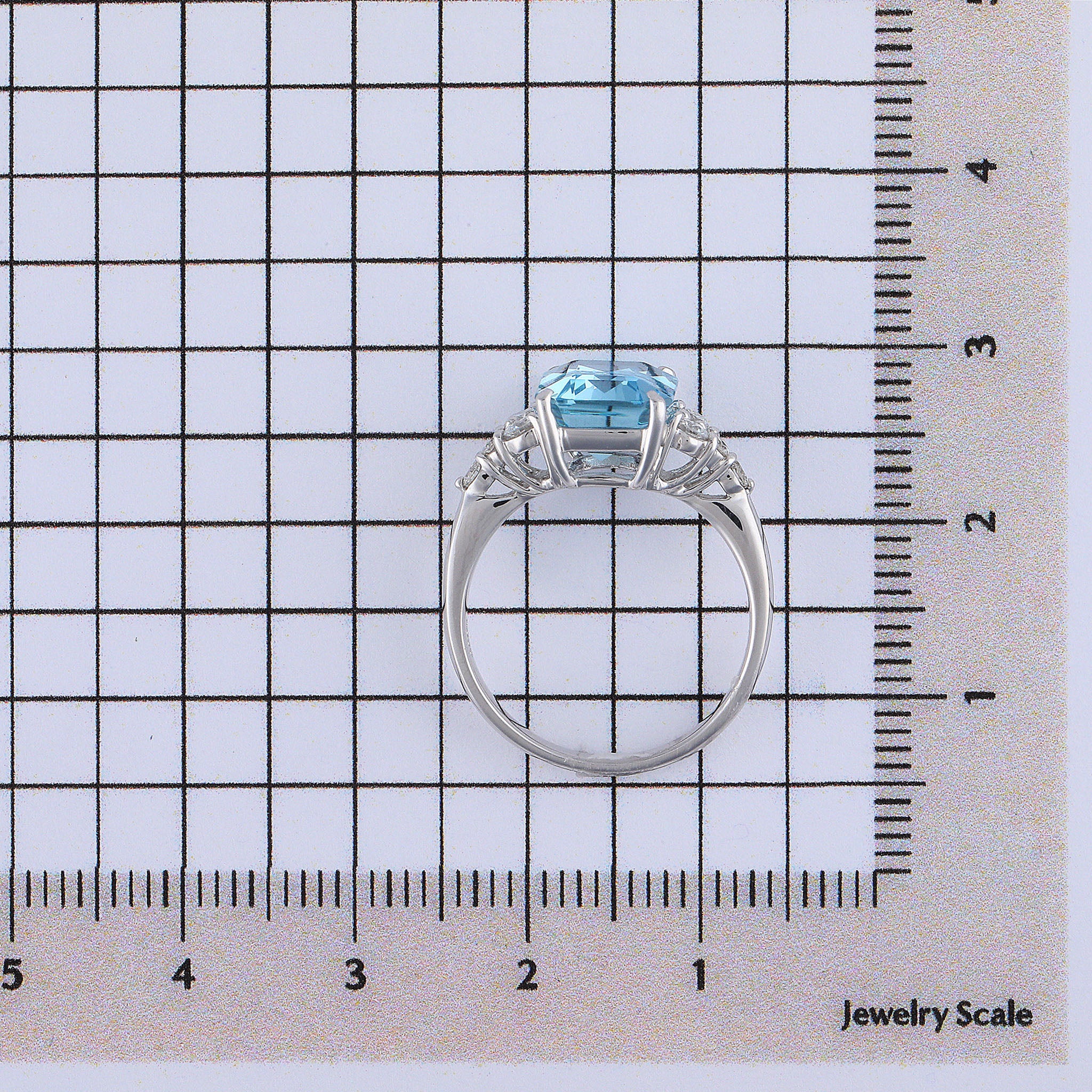 【限定1点】アクアマリン/ダイヤモンド プラチナリング(2.71カラット/エメラルドカット/3月誕生石)《26A01603》