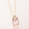 【限定3点】モルガナイト/ダイヤモンド K18ネックレス(1.2カラット/ステップカット/4月誕生石)《26A01605》