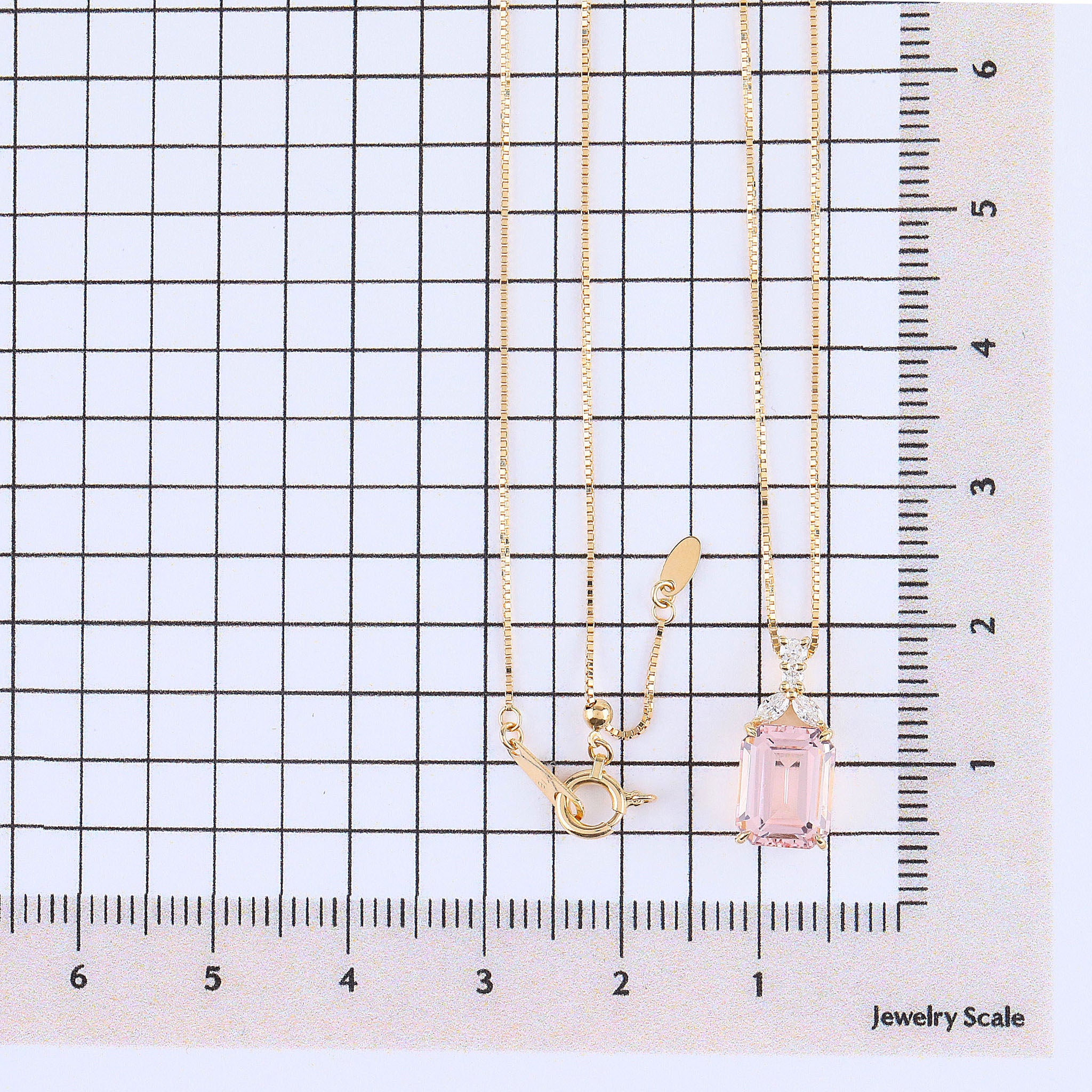 【限定1点】モルガナイト/ダイヤモンド K18ネックレス(2.09カラット/エメラルドカット/4月誕生石)《26A01606》
