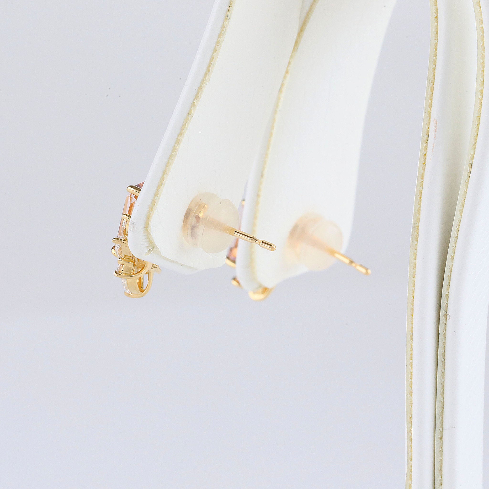 【限定1点】モルガナイト/ダイヤモンド K18ピアス(エメラルドカット/4月誕生石)《26A01607》