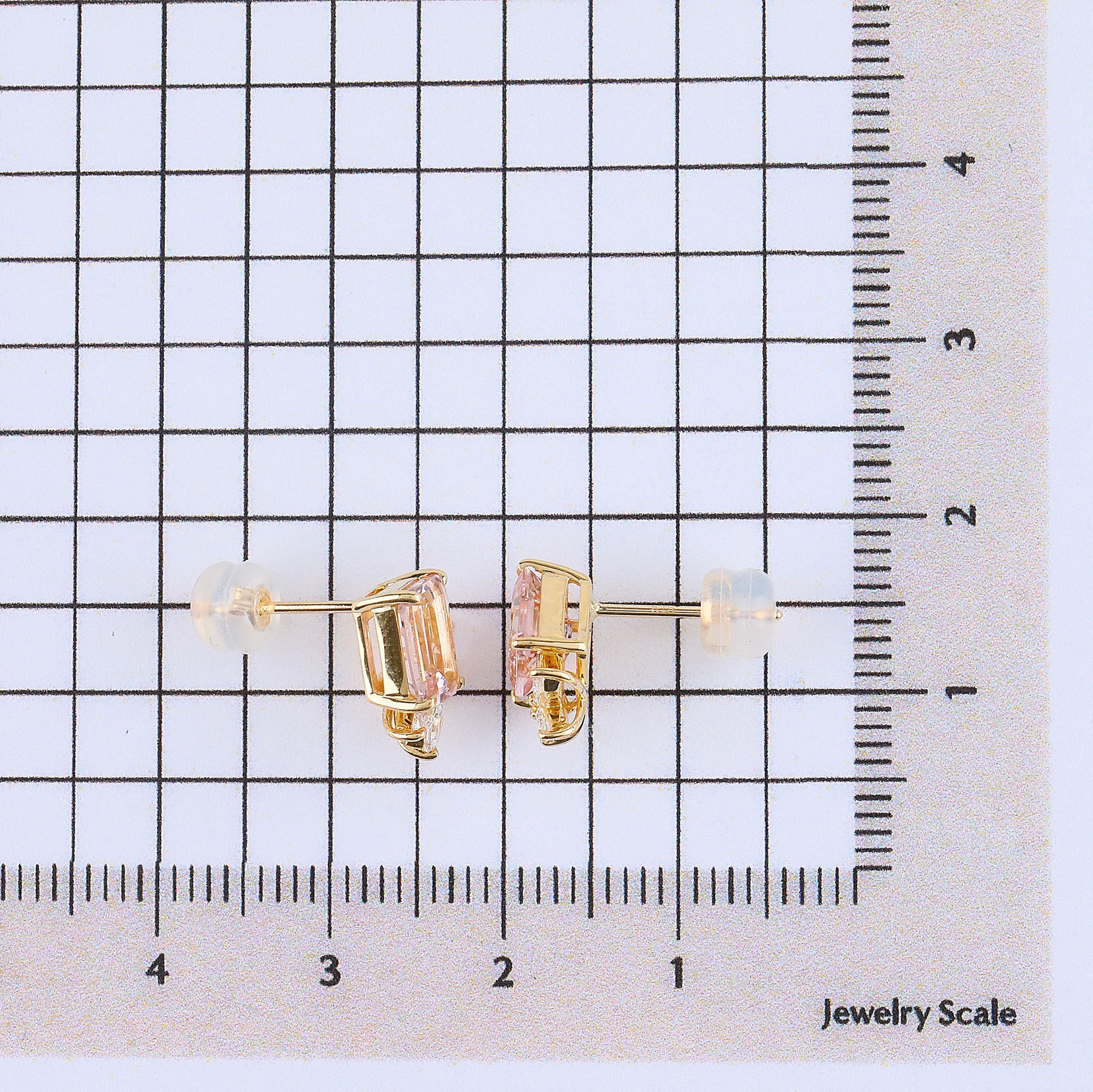 【限定1点】モルガナイト/ダイヤモンド K18ピアス(エメラルドカット/4月誕生石)《26A01607》