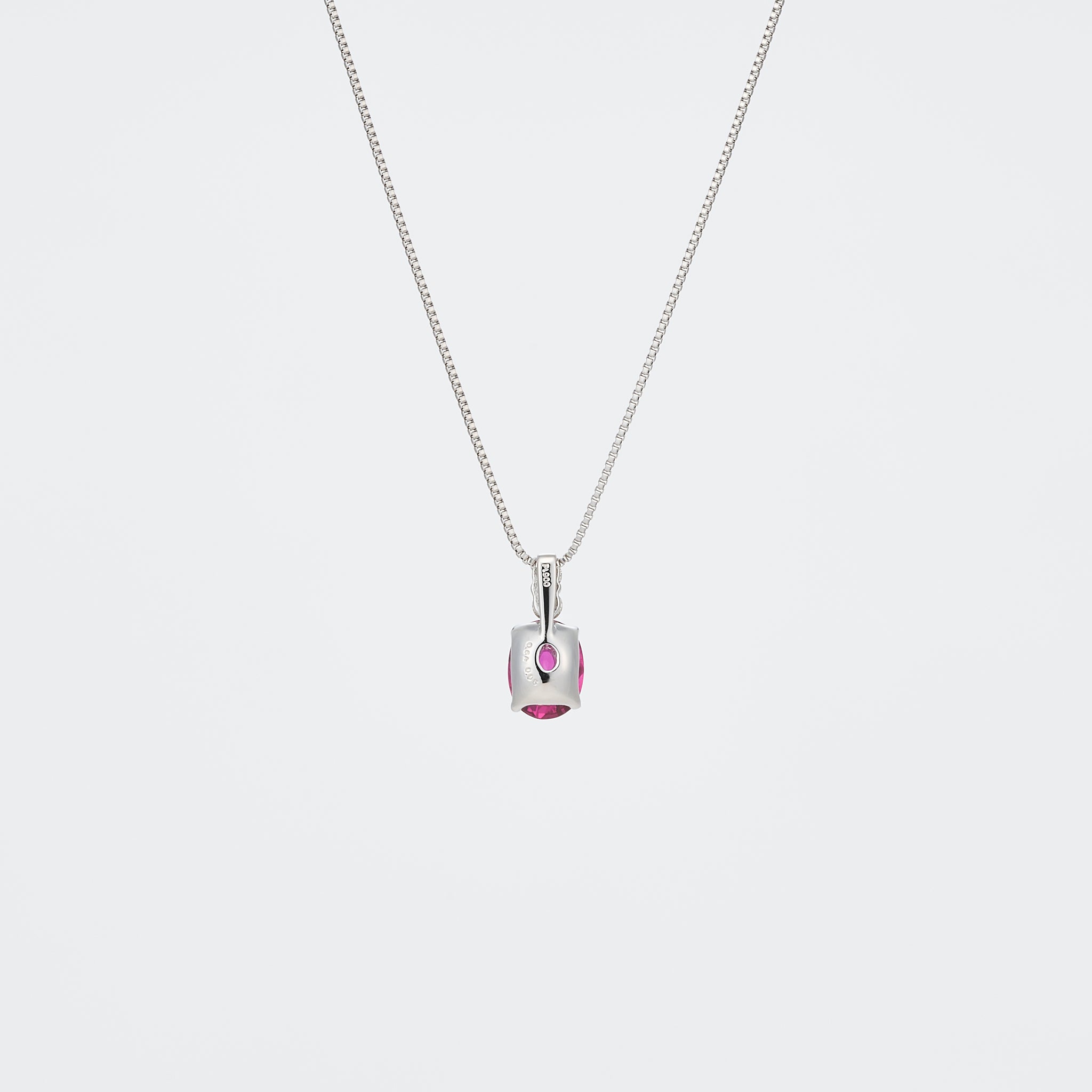 ルビー/ダイヤモンド プラチナネックレス(7月誕生石)《26A01802》