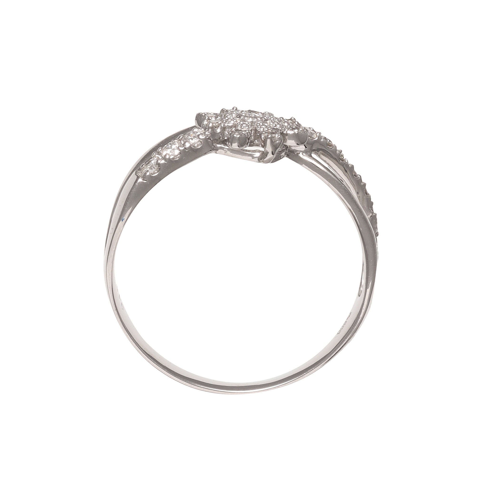 ダイヤモンド プラチナリング(フラワーモチーフ/4月誕生石)《26A01806》