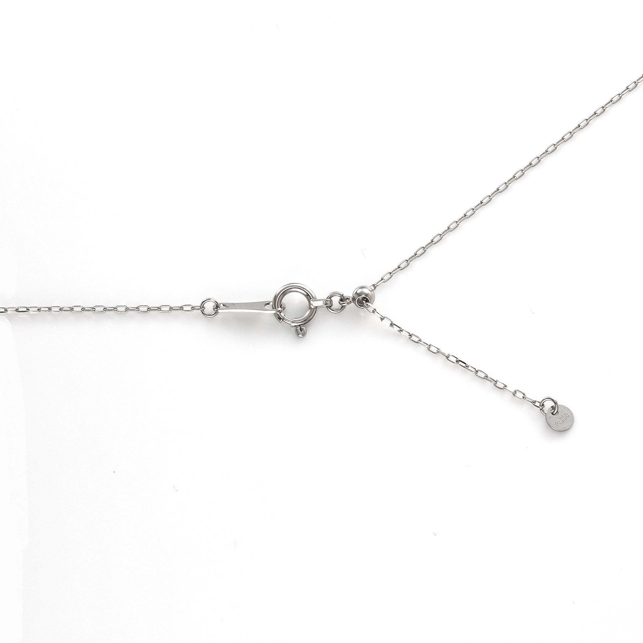 ダイヤモンド プラチナネックレス(クローバーモチーフ/4月誕生石)《26A01901》