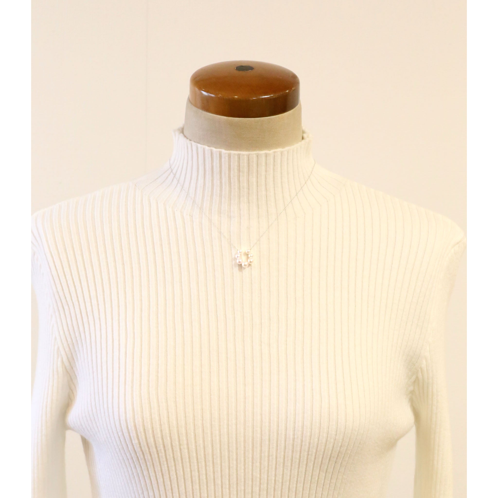 パール プラチナネックレス(アコヤ真珠/馬蹄モチーフ/6月誕生石)《26A01907》