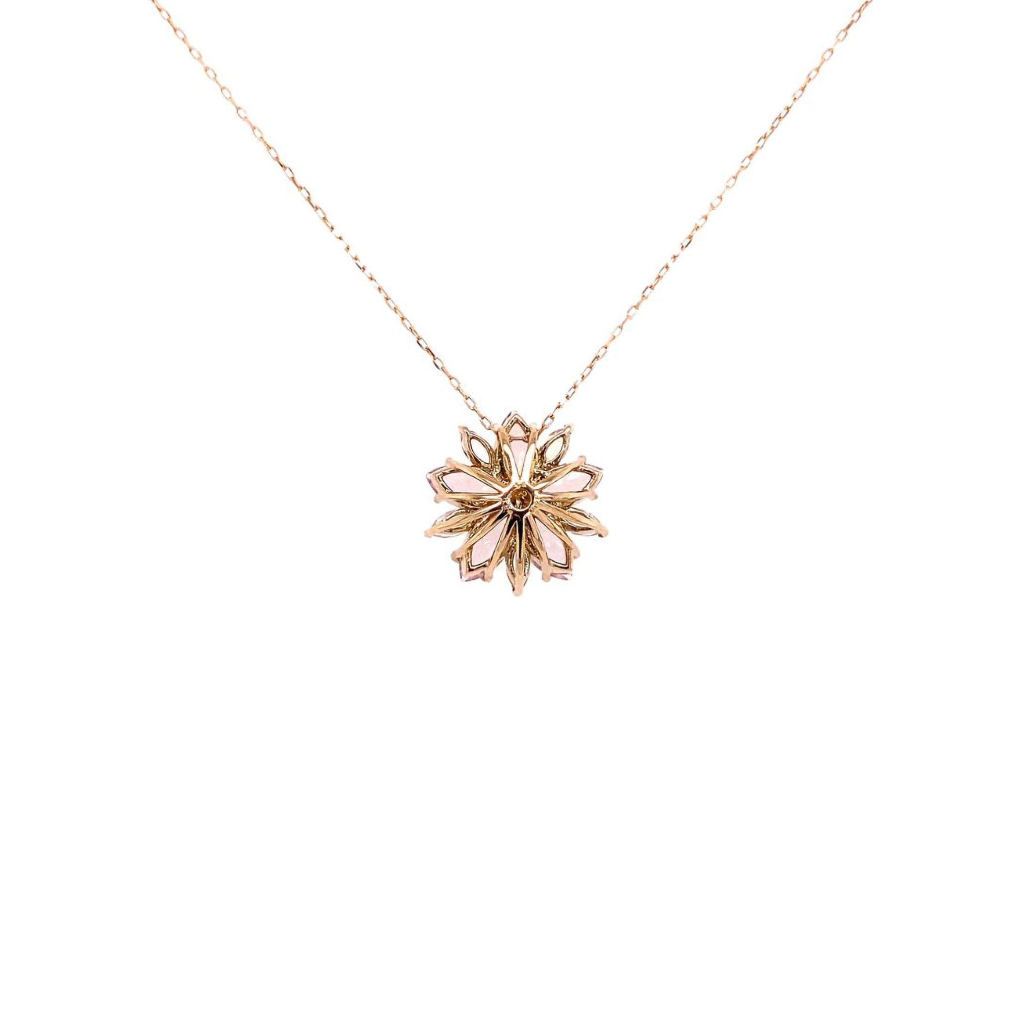 モルガナイト/アンデシンラブラドライト K18ネックレス(4月誕生石)《26A02003》